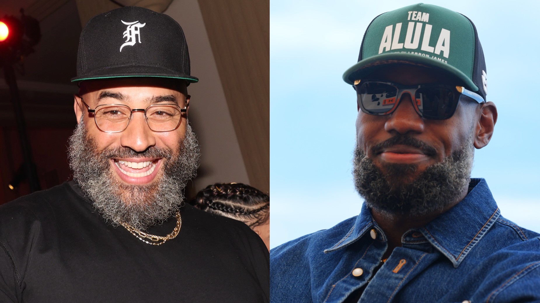 (L-R) Ebro and LeBron James.