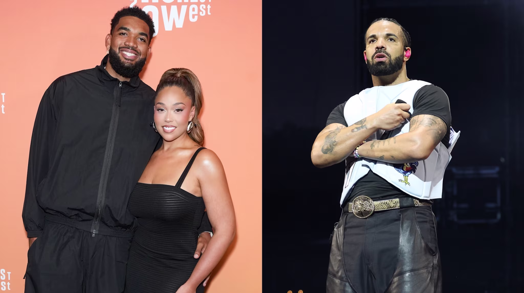 Karl-Anthony Towns Jr., Jordyn Woods, and Drake