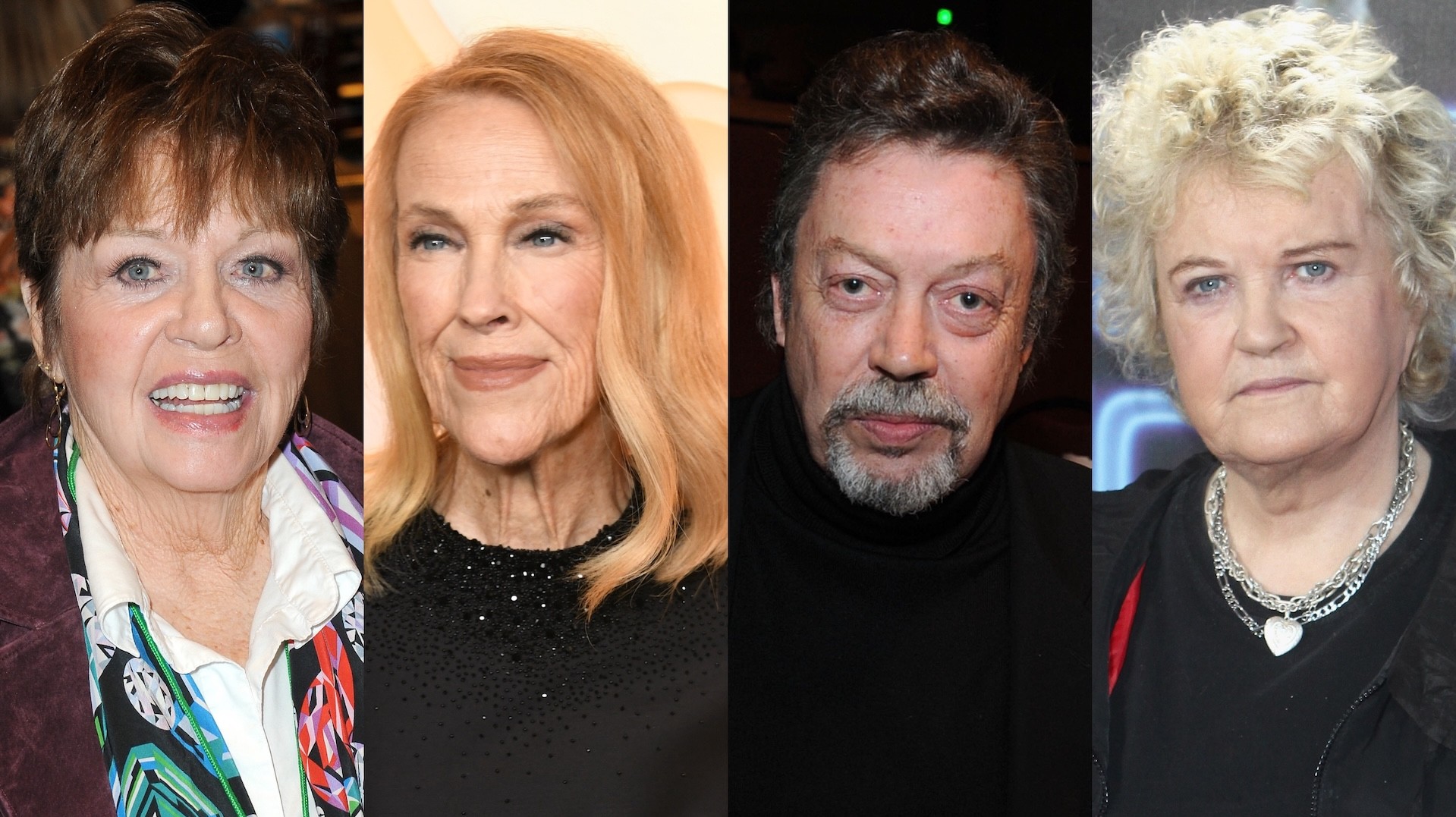 (L-R) Jaye P Morgan, Catherine O’Hara, Tim Curry, and Brenda Fricker.