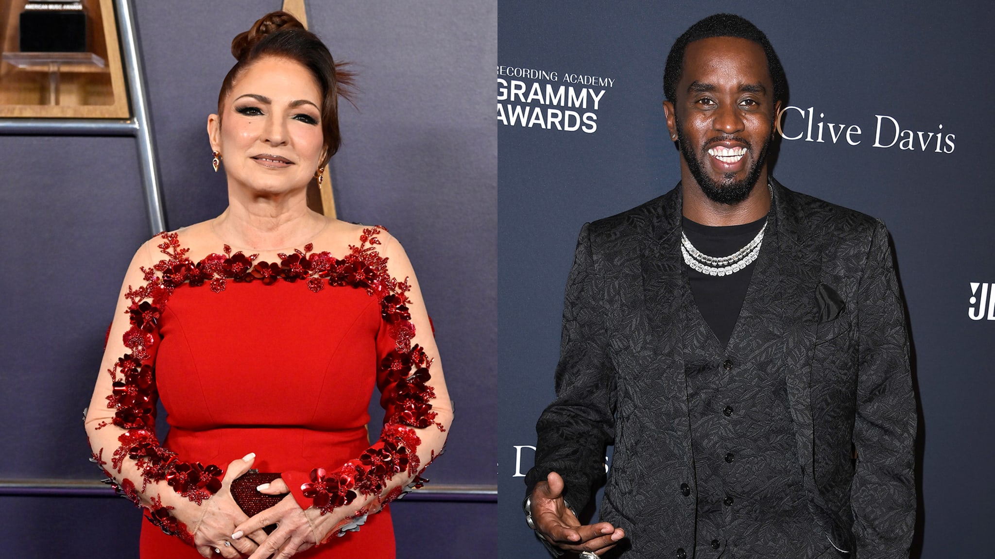 (L-R) Gloria Estefan and Diddy.