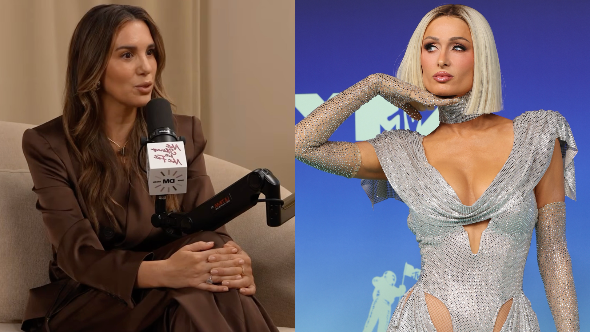(L-R) Christy Carlson Romano and Paris Hilton.