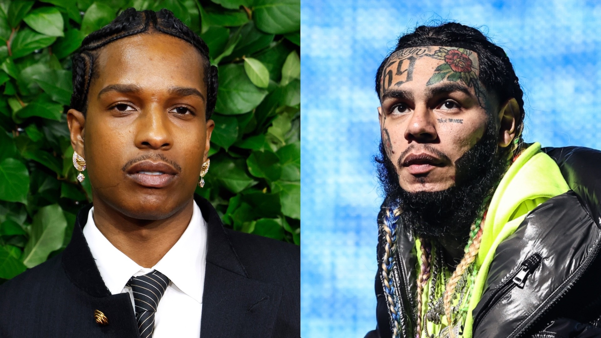 (L-R) ASAP Rocky and 6ix9ine.