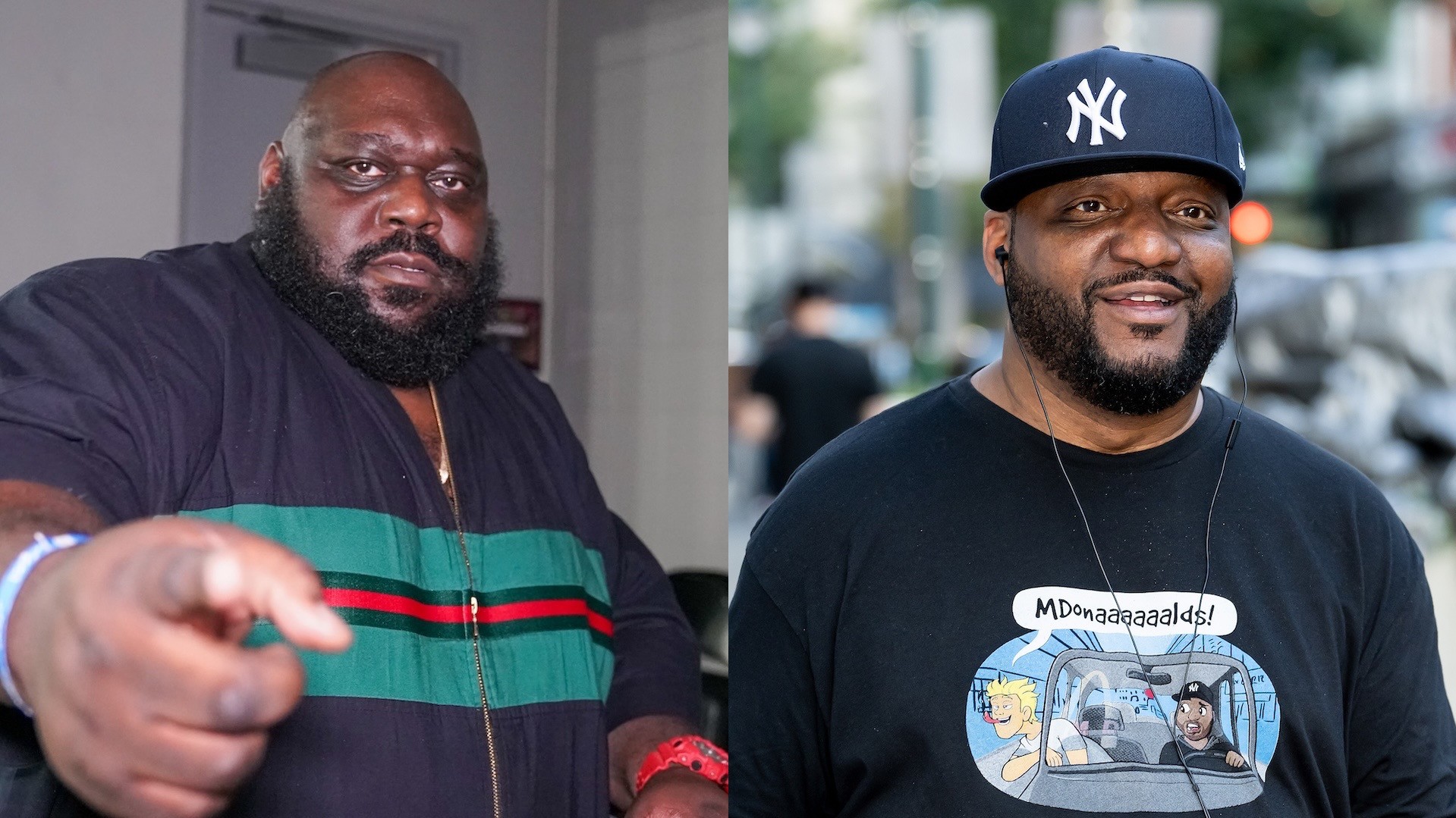 Split image of Faizon Love and Aries Spears.