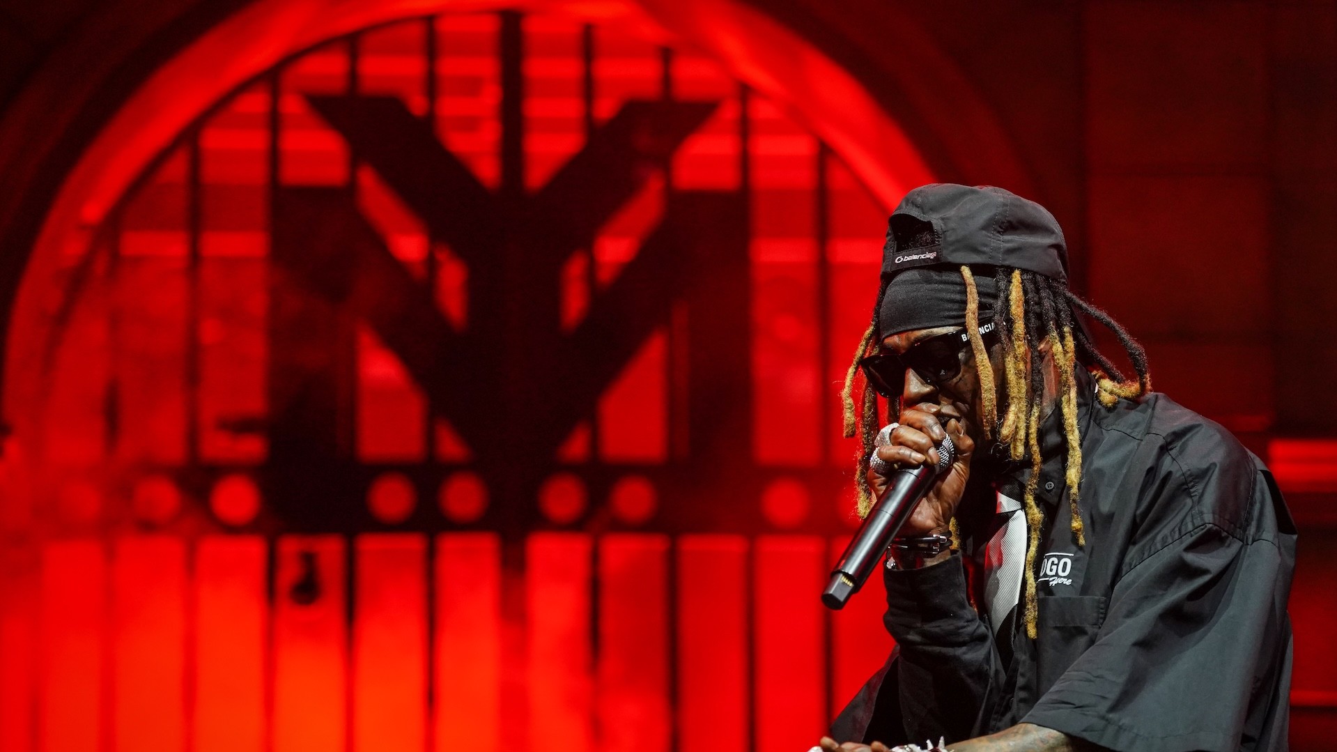 Lil Wayne performs onstage during Tha Carter VI Tour.
