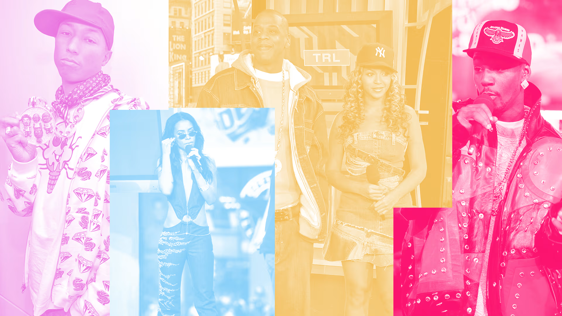 Some of the most memorable TRL style moments of the 2000s featured Pharrell, Aaliyah, Jay-Z, Beyonce, and Cam'ron.
