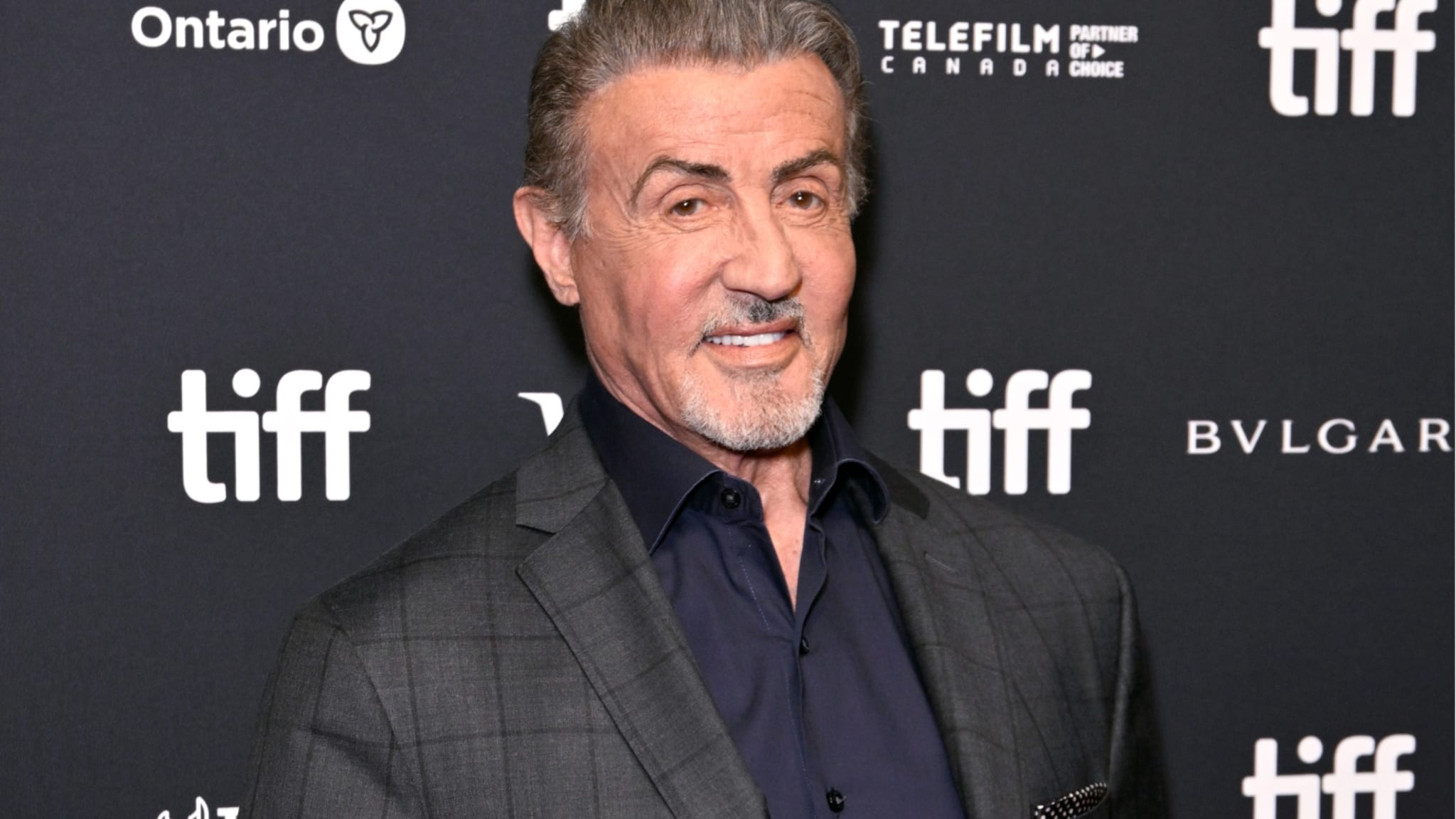  Sylvester Stallone attends "In Conversation With...Sylvester Stallone" during the 2023 Toronto International Film Festival at TIFF Bell Lightbox on September 15, 2023 in Toronto, Ontario.