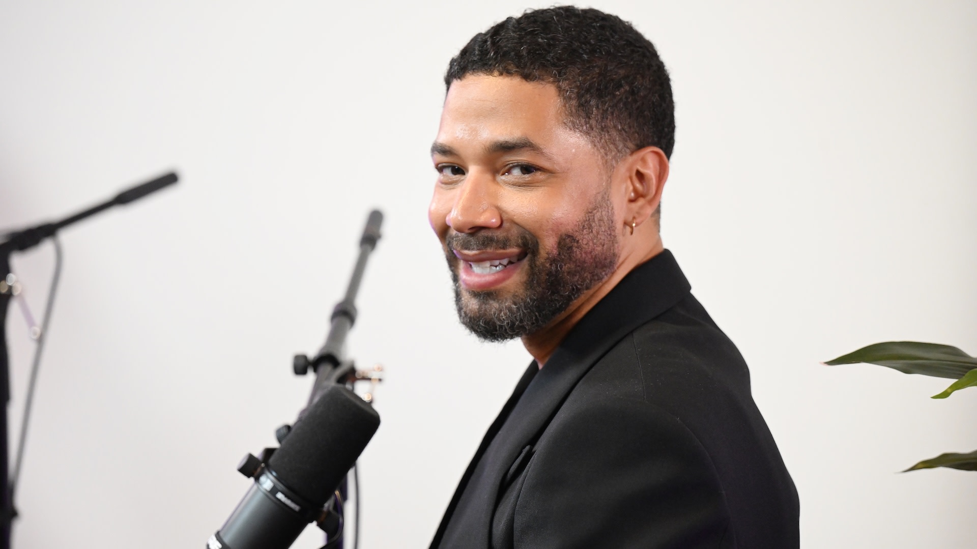 ATLANTA, GEORGIA - SEPTEMBER 26: Actor/singer Jussie Smollett visits "Speak On It" at The Kandi Factory on September 26, 2025 in Atlanta, Georgia.