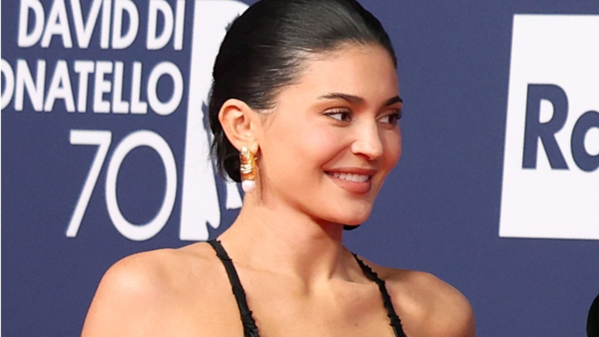 Kylie Jenner attends the red carpet during the 70th David Di Donatello at Cinecittà Studios on May 07, 2025 in Rome, Italy