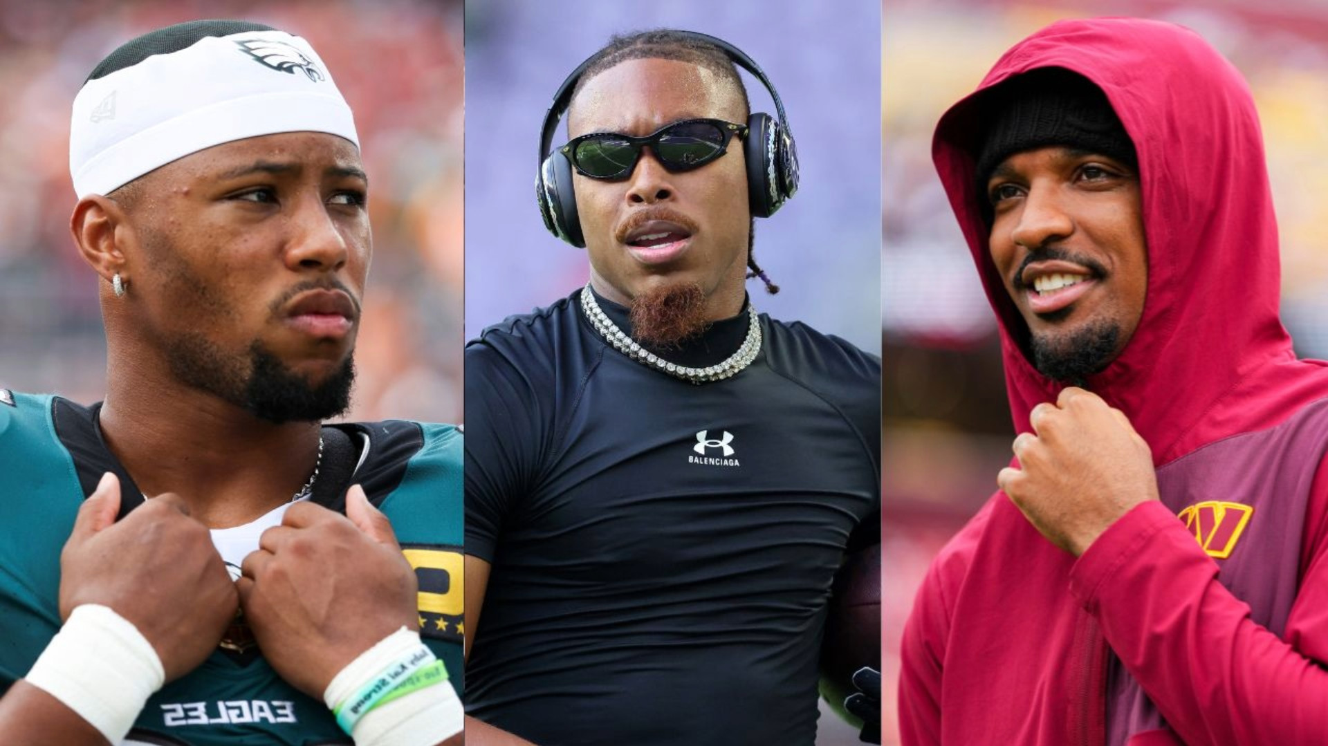 Saquon Barkley, Justin Jefferson, and Jayden Daniels Recr…