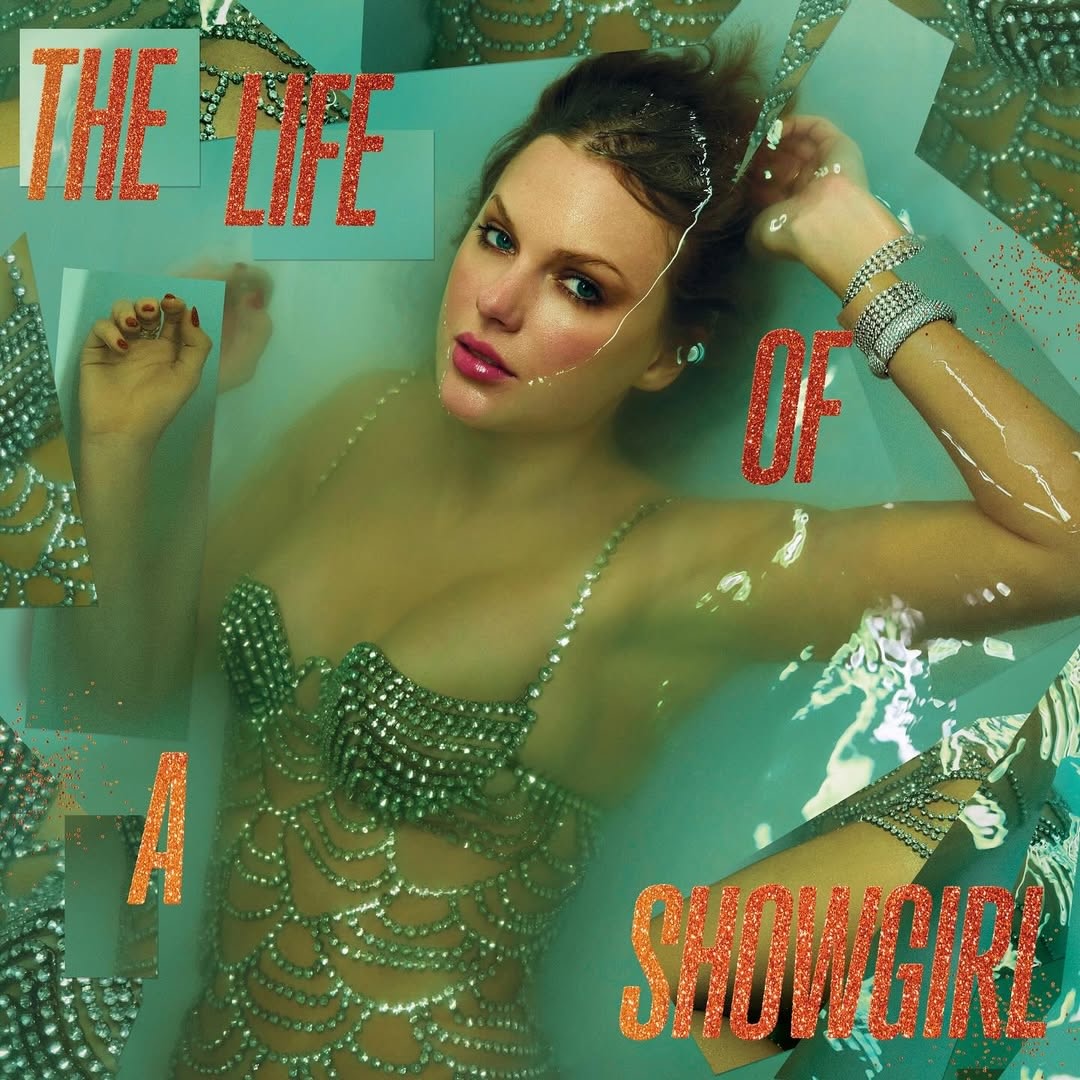 Taylor Swift's 'The Life of a Showgirl' album cover.