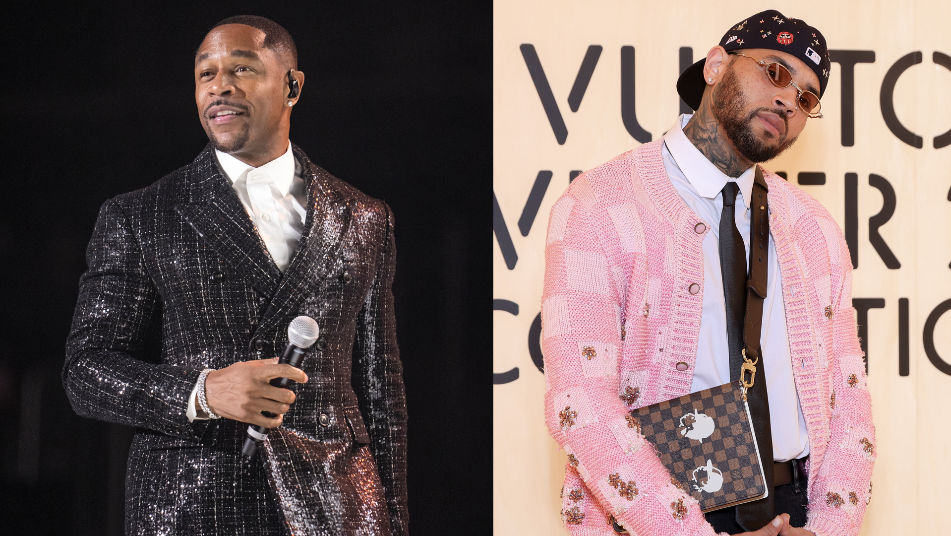ATLANTA, GEORGIA - FEBRUARY 15: Singer Tank performs during R&B Live Tour at State Farm Arena on February 15, 2026 in Atlanta, Georgia. 
Louis Vuitton - Photocall - Paris Fashion Week - Menswear Fall/Winter 2026-2027
PARIS, FRANCE - JANUARY 20: (EDITORIAL USE ONLY - For Non-Editorial use please seek approval from Fashion House) Chris Brown attends the Louis Vuitton Menswear Fall/Winter 2026-2027 show as part of Paris Fashion Week on January 20, 2026 in Paris, France.