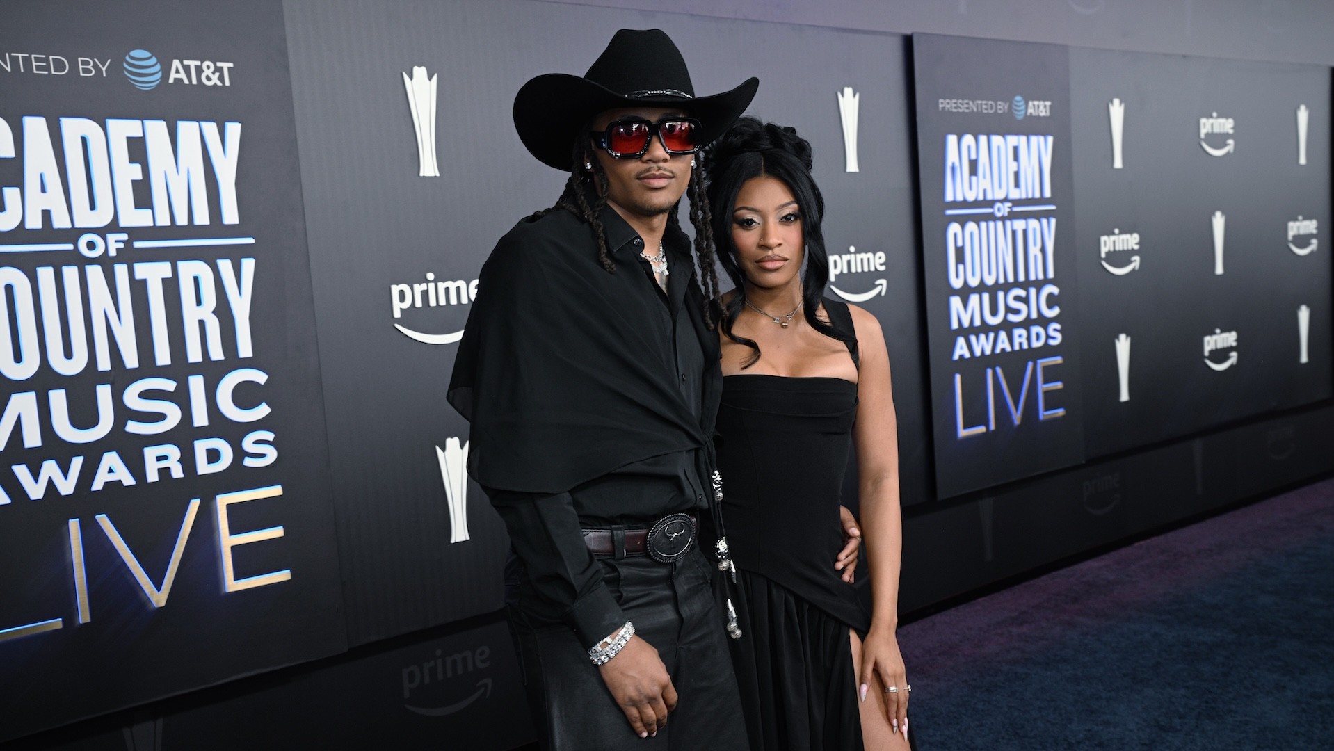 Taylor Williams and Clarke Carraway at The 61st Academy of Country Music Awards held at MGM Grand Garden Arena on May 17, 2026 in Las Vegas, Nevada.