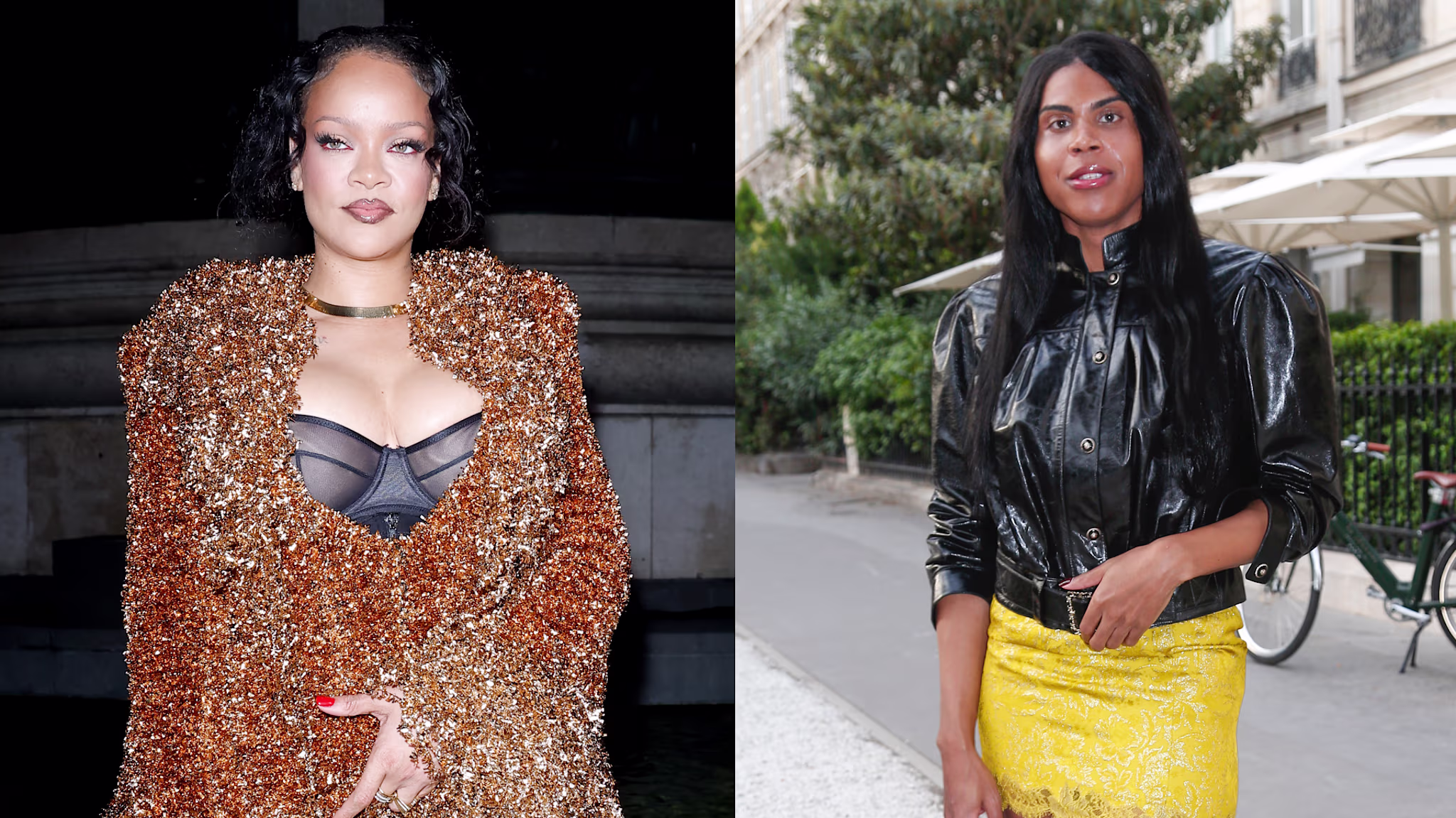 (L-R) Rihanna and EJ Johnson.