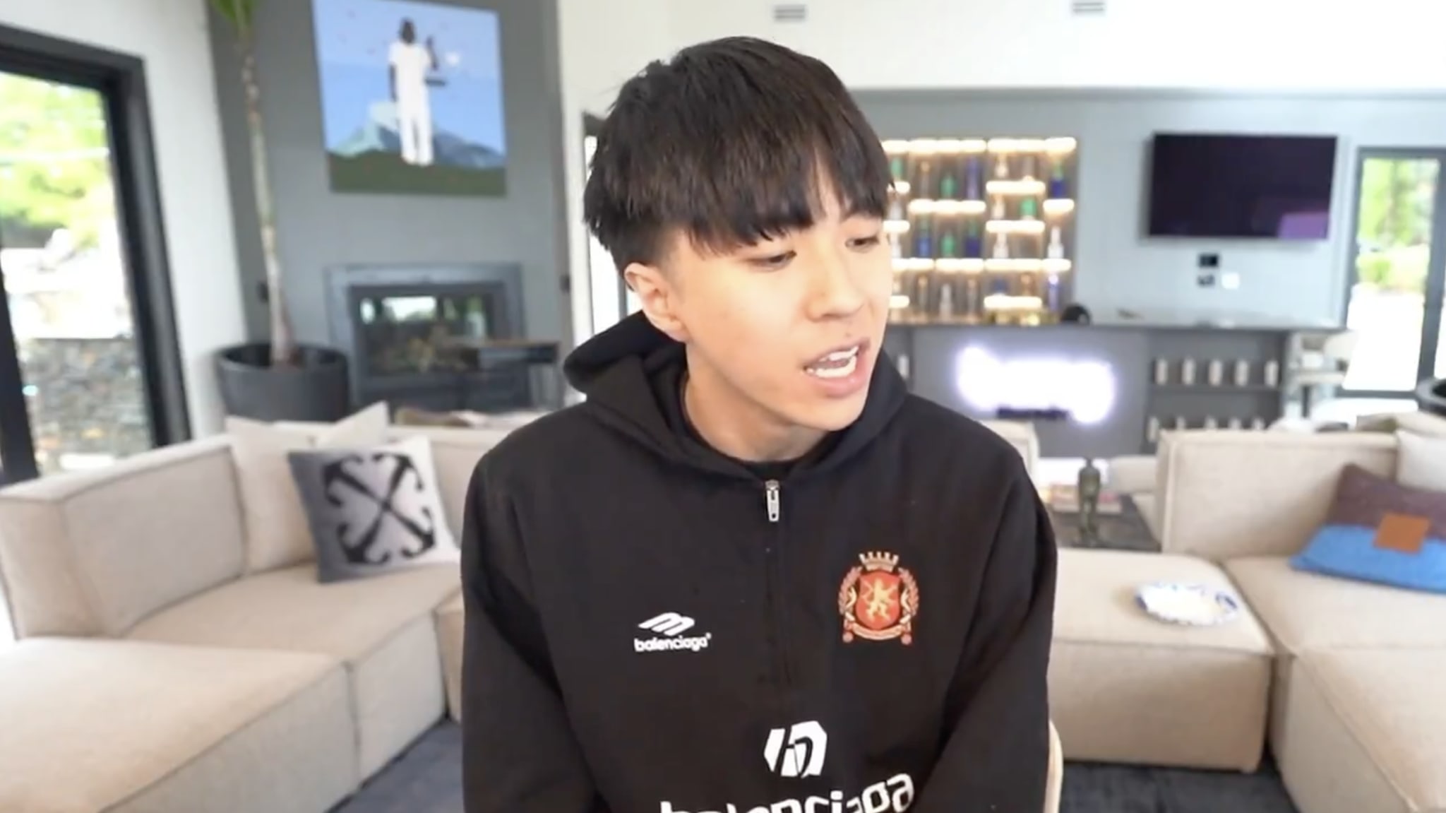 Ray sitting down during Twitch stream.