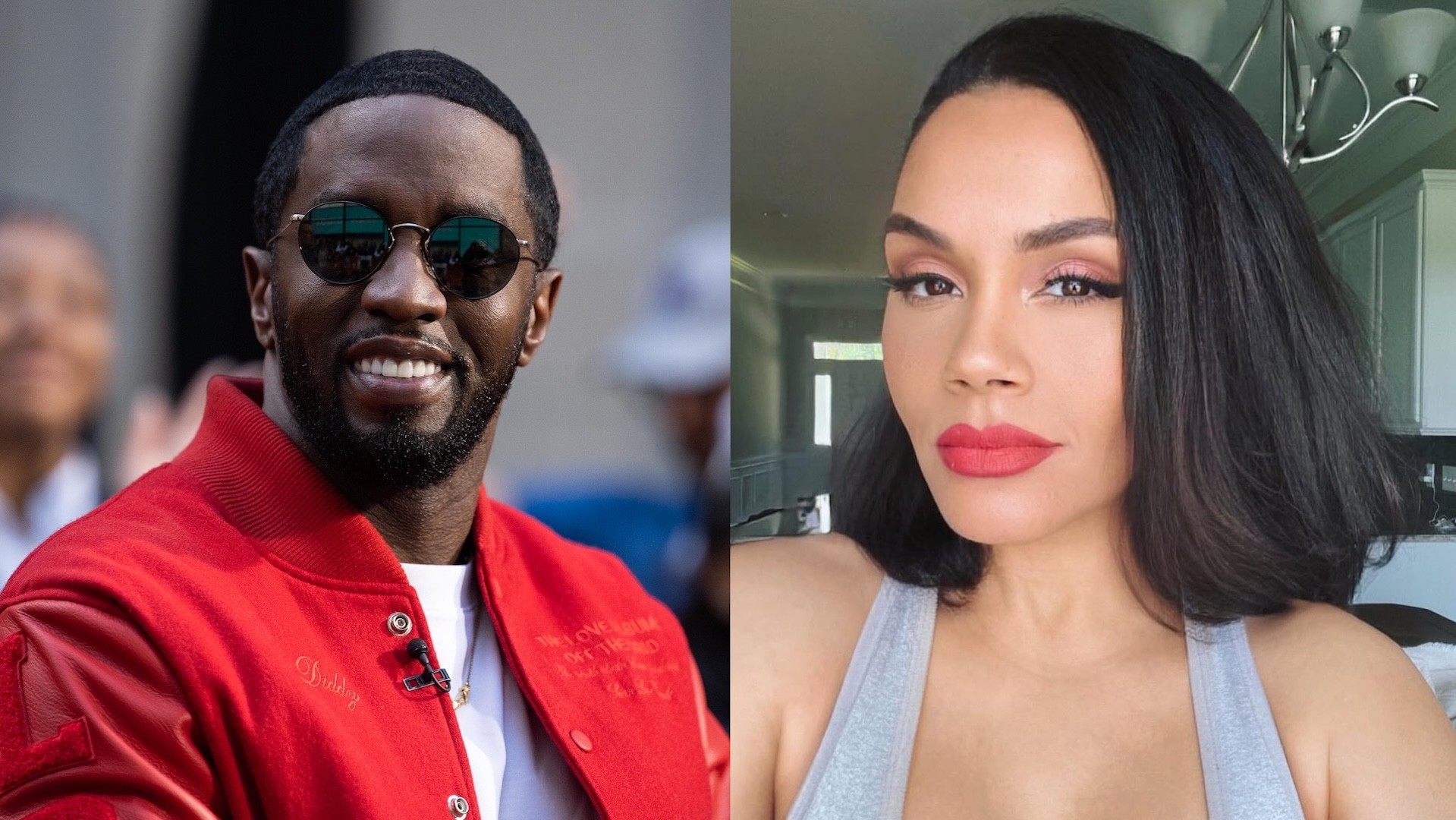 (L-R ) Sean "Diddy" Combs and Sara Rivers.