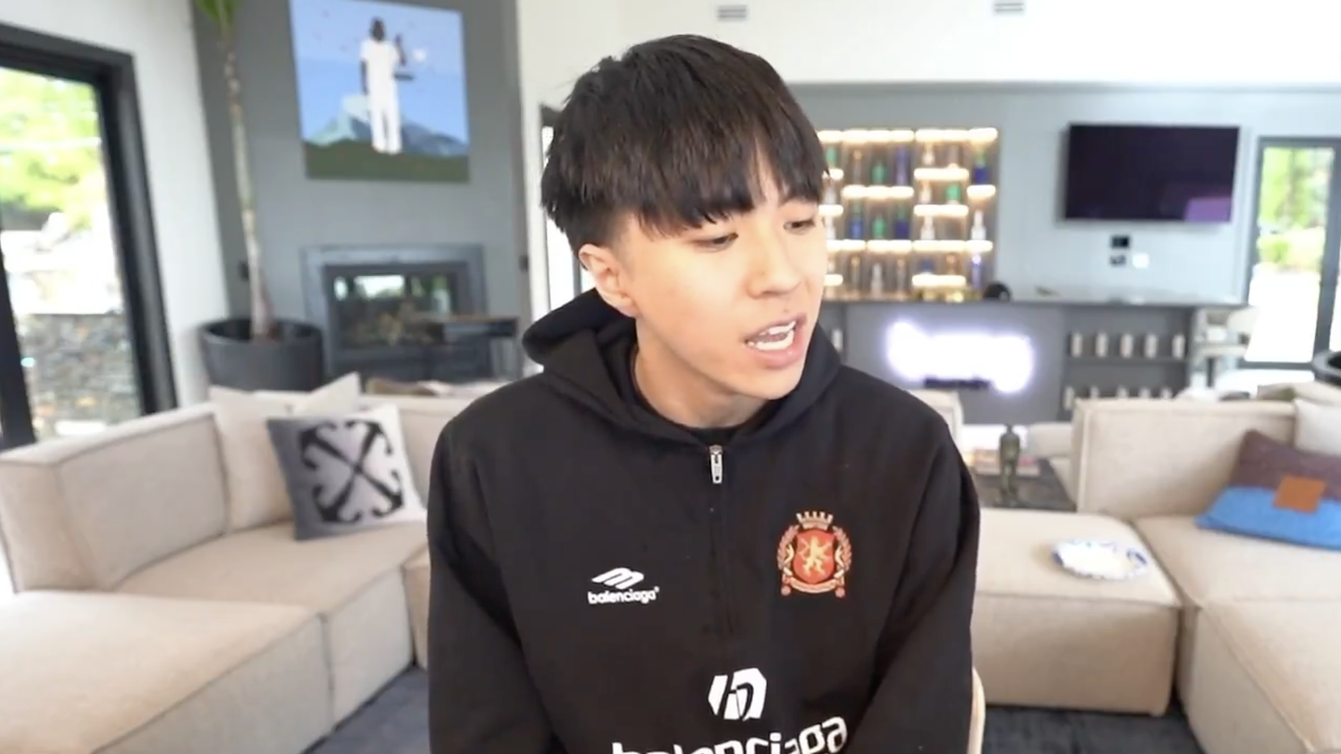 Ray sitting down during Twitch stream.