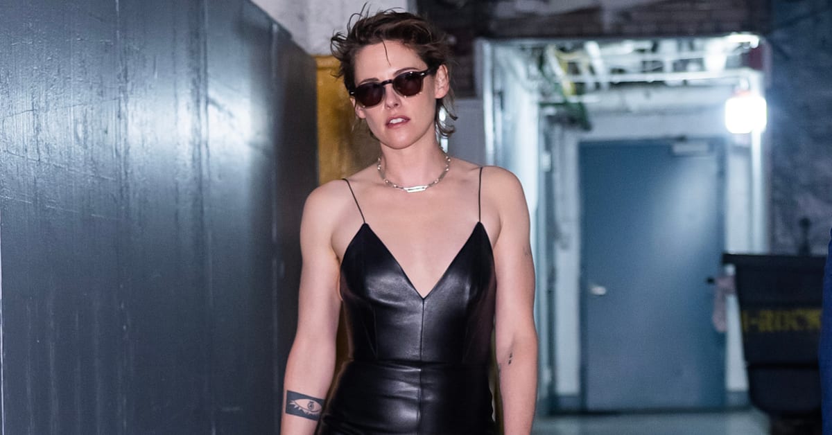 This Is the ,400 Black Bikini Leather Dress Kristen Stewart Wore in New York City