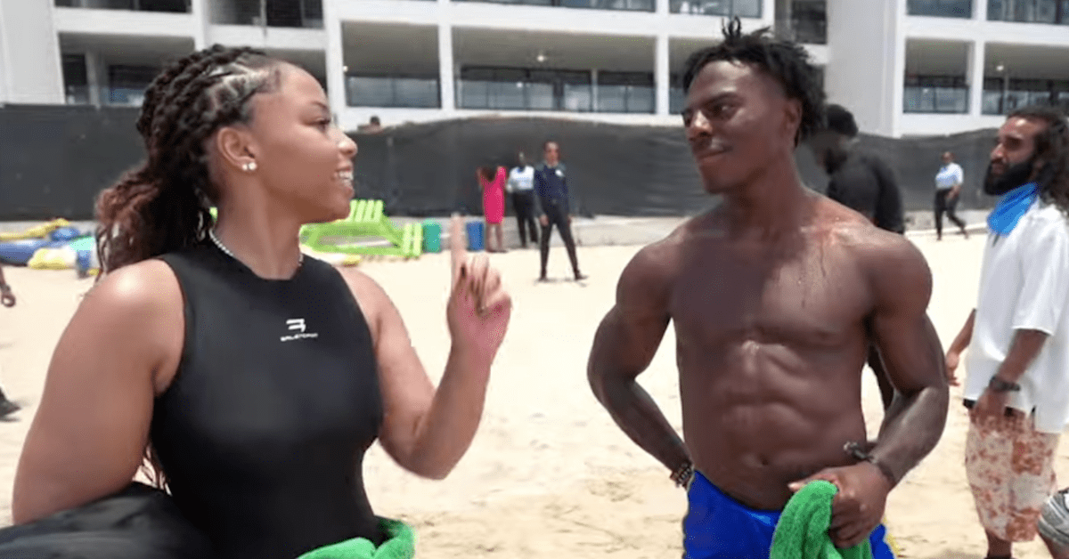 IShowSpeed Beats Chloe Bailey In Beach Obstacle Course: 'She Gave Me No ...