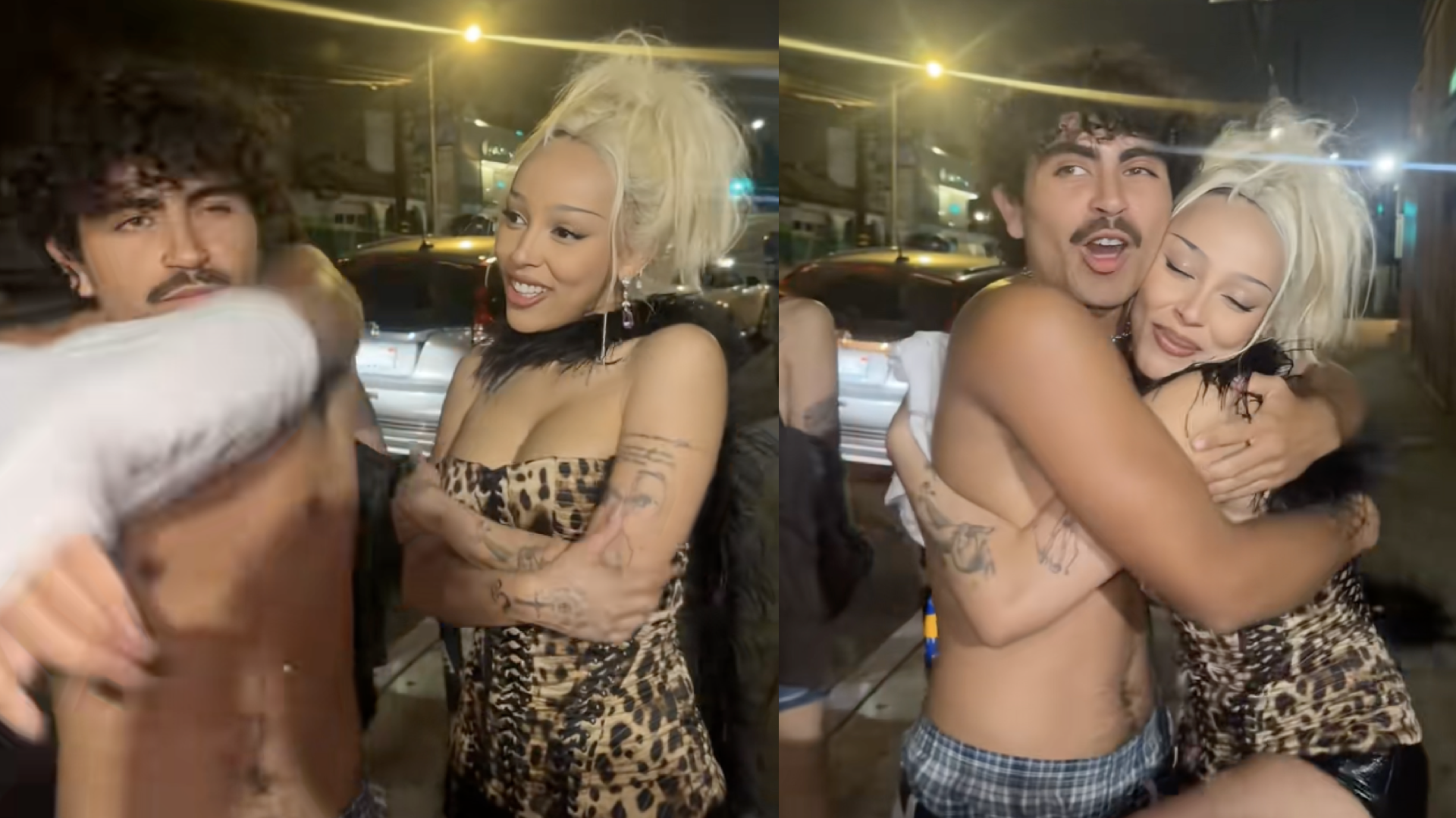 (L-R) Pablo Tamayo and Doja Cat.