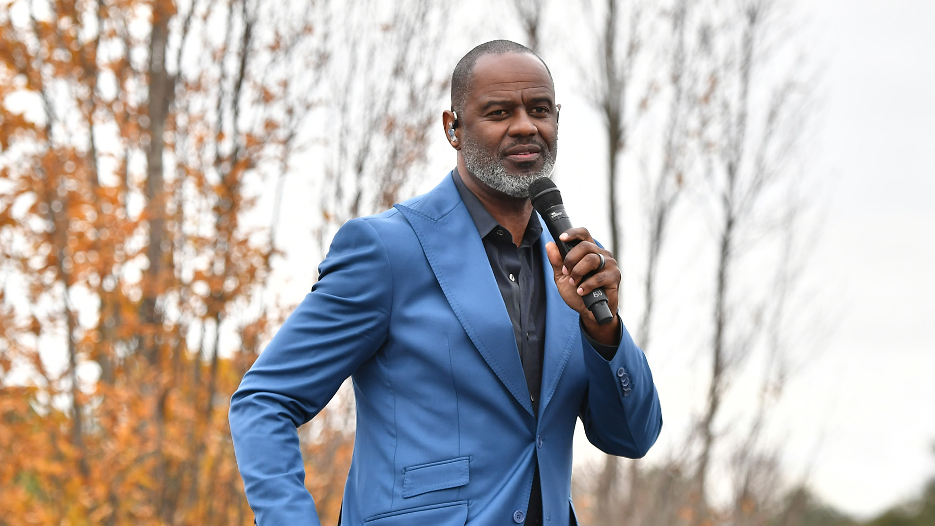 Singer Brian McKnight performs onstage during Souls To The Polls Drive-In Rally for Raphael Warnock at Riverside EpiCenter on December 20, 2020 in Austell, Georgia. 