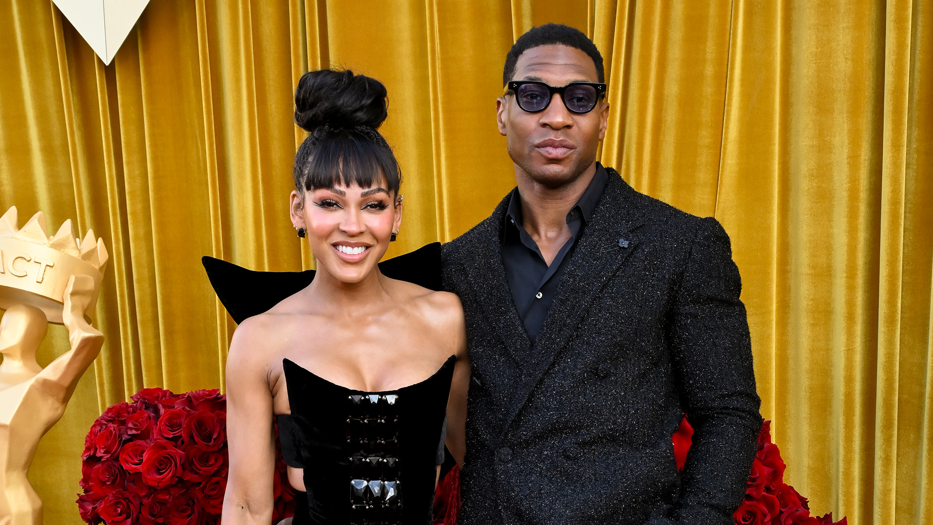 Meagan Good, Jonathan Majors at the fifth annual Hollywood Unlocked Impact Awards held at The Beverly Hilton.