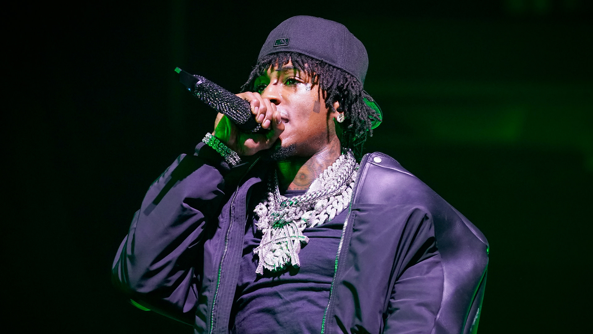 NBA YoungBoy performs onstage during the MASA TOUR at State Farm Arena on October 15, 2025 in Atlanta, Georgia.