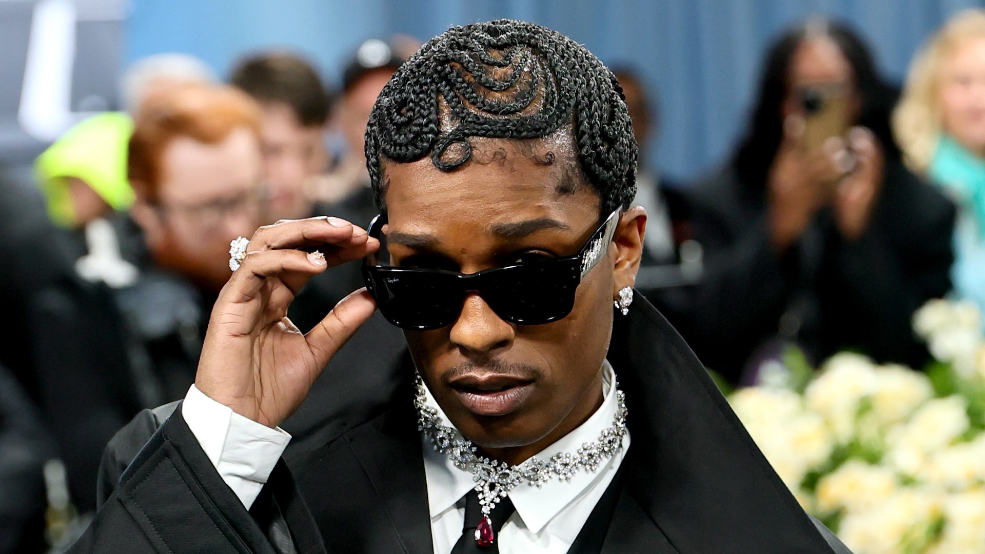 NEW YORK, NEW YORK - MAY 05: A$AP Rocky attends the 2025 Met Gala Celebrating "Superfine: Tailoring Black Style" at Metropolitan Museum of Art on May 05, 2025 in New York City.