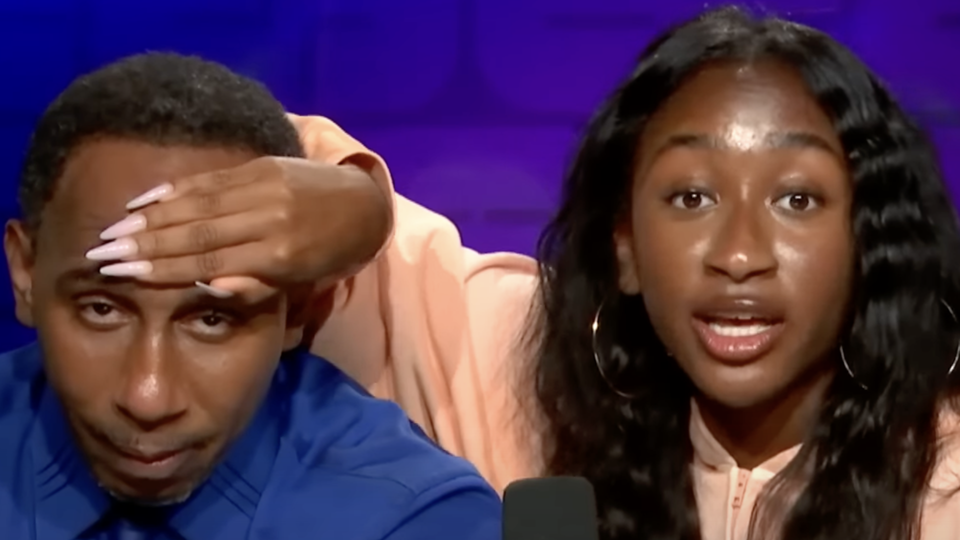Stephen A. Smith's Daughter Roasts Him About His Hair Dur...