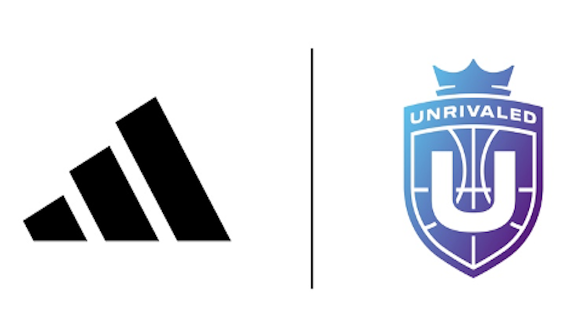 (L-R) Adidas and Unrivaled logos.