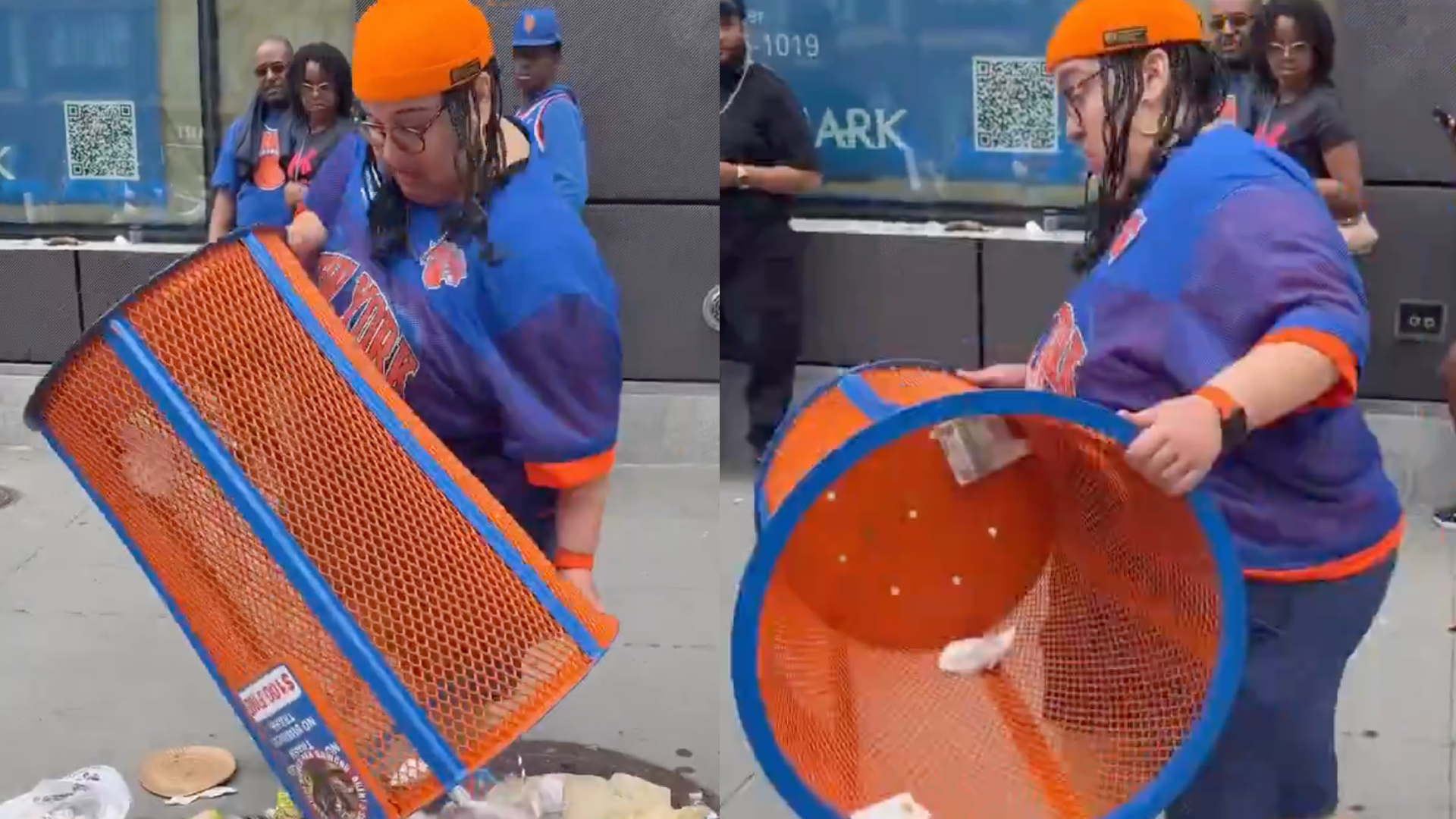 Angie Báez, former JPMorgan Chase executive who was fired after she was seen taking a Knicks trash can from the street. 