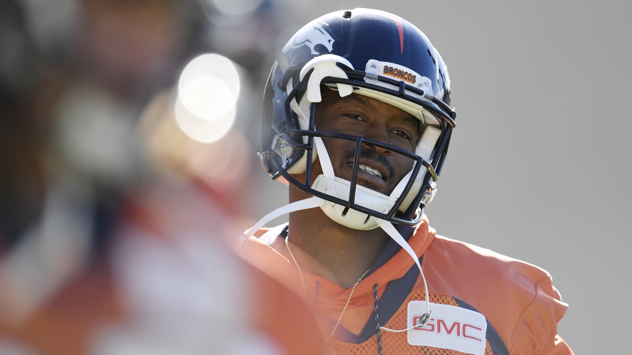 ENGLEWOOD, CO - NOVEMBER 22: Demaryius Thomas (88) of the Denver Broncos works out during practice at Dove Valley on Wednesday, November 22, 2017. 