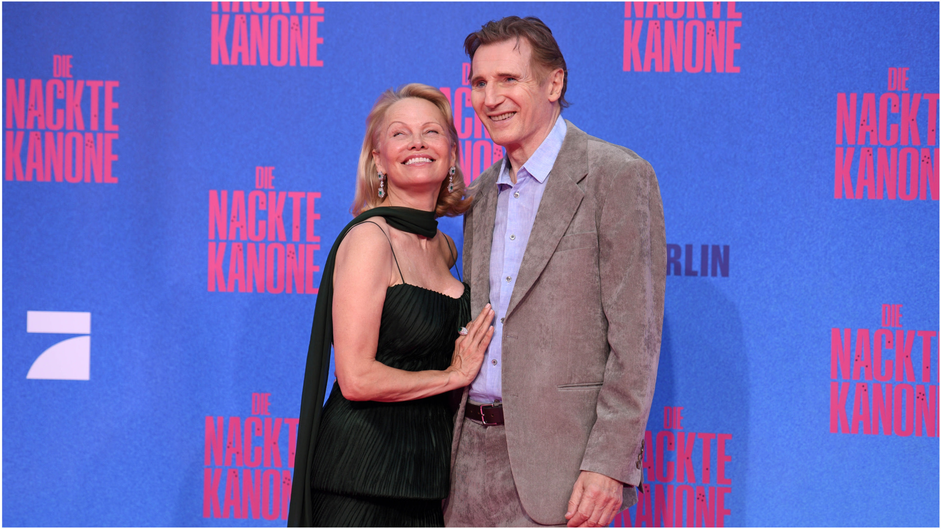 Liam Neeson and Pamela Anderson