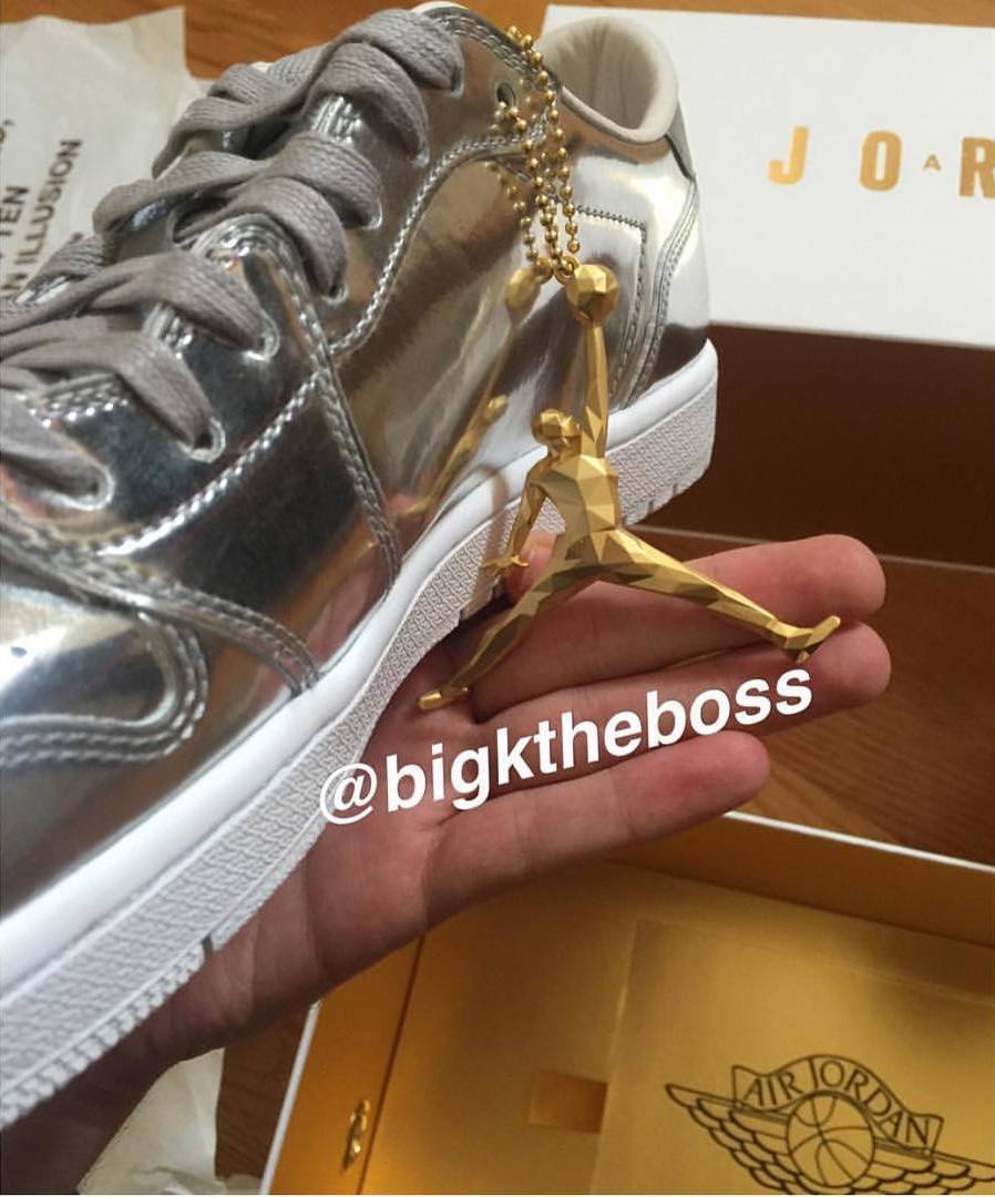 gold and silver jordans