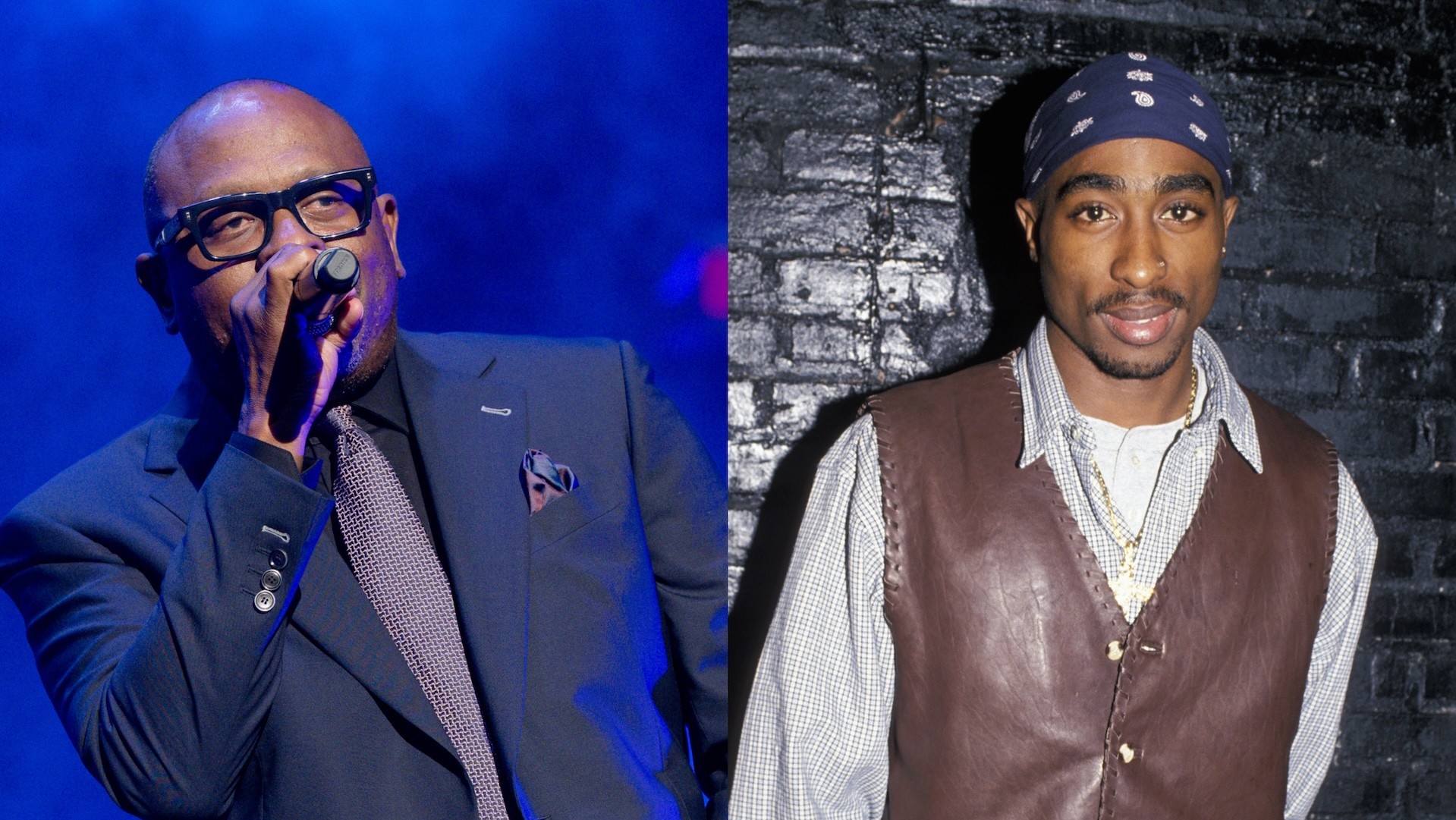 (L-R) Scarface and 2Pac.