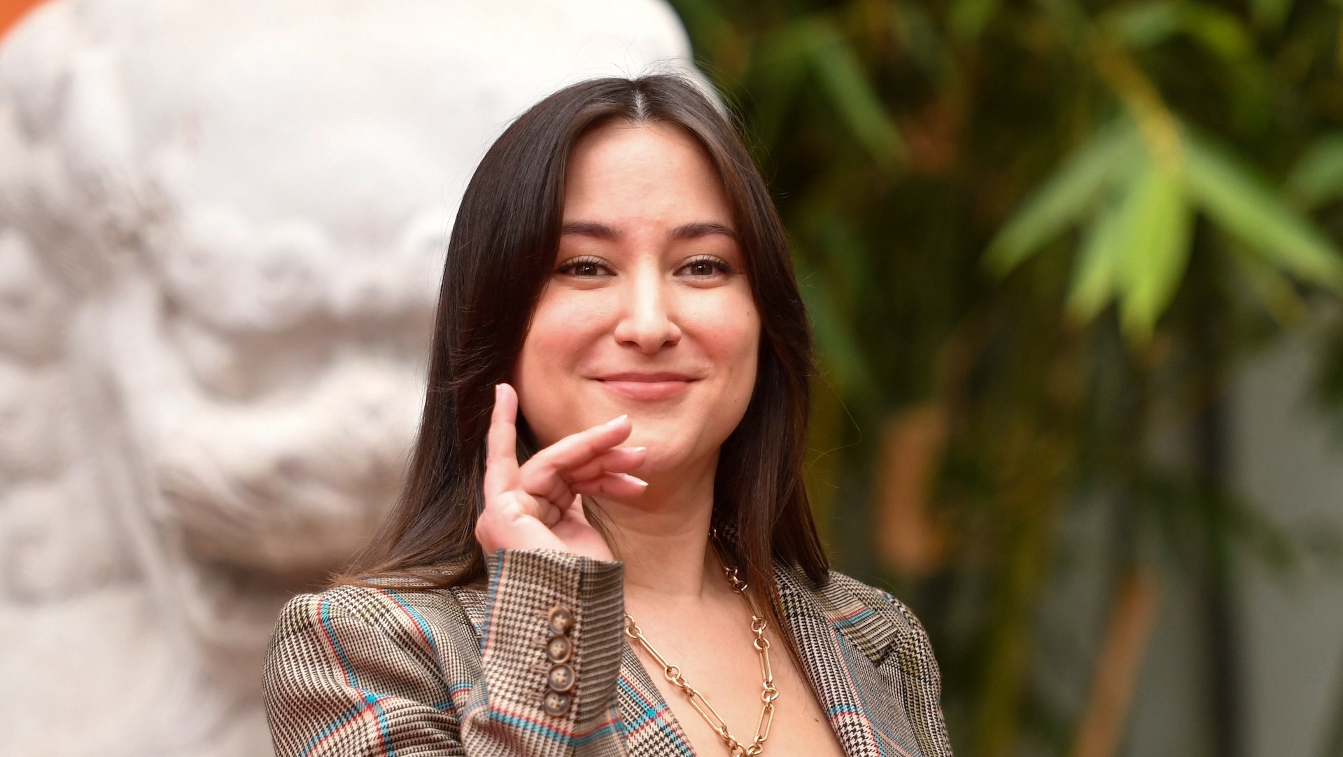 Zelda Williams attends Glenn Close's hand and footprints ceremony.