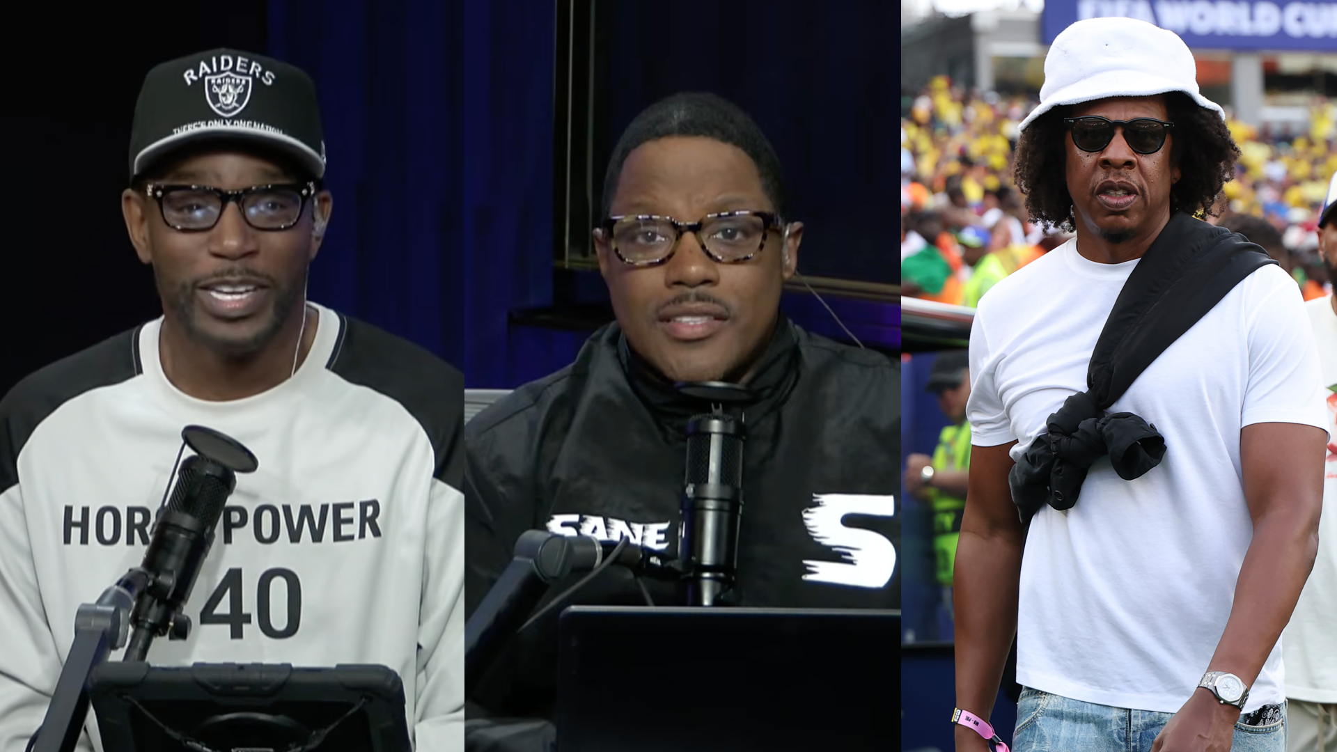 (L-R) Cam'ron, Mase, and Jay-Z.