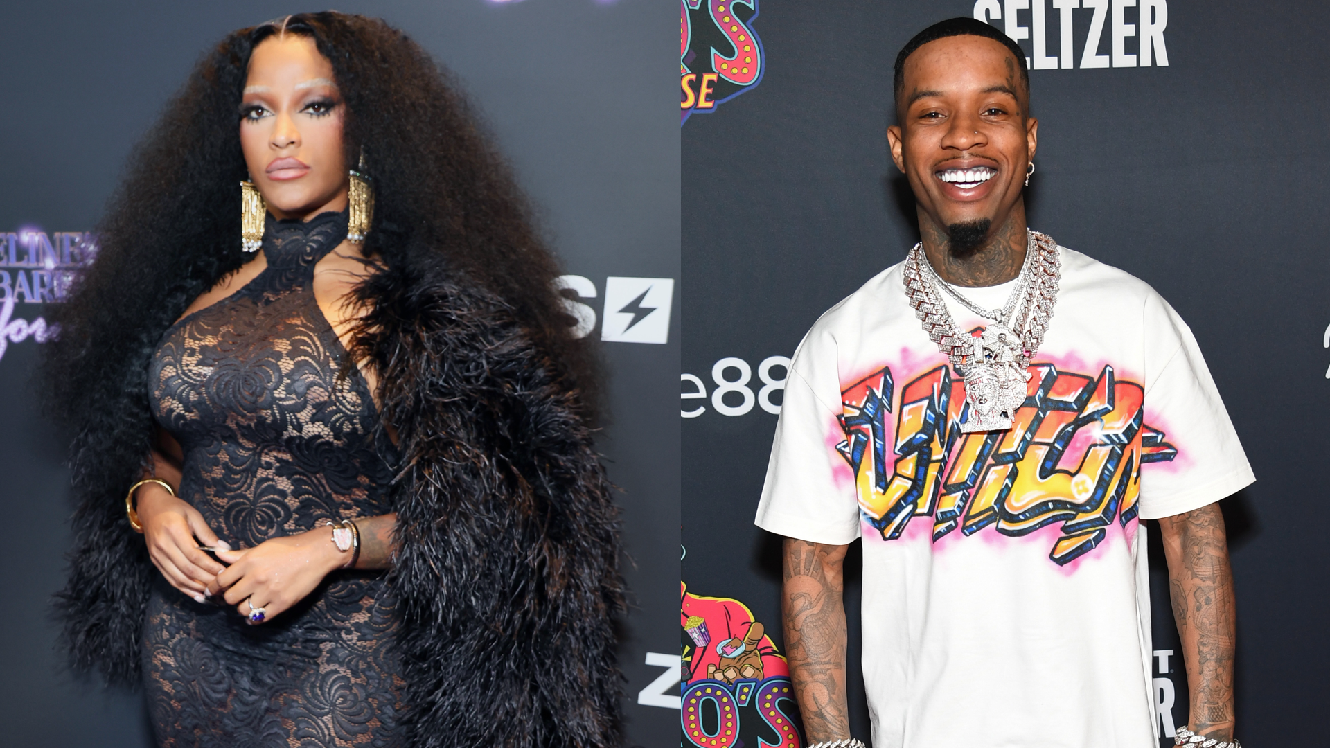 (L-R) Joseline Hernandez and Tory Lanez.