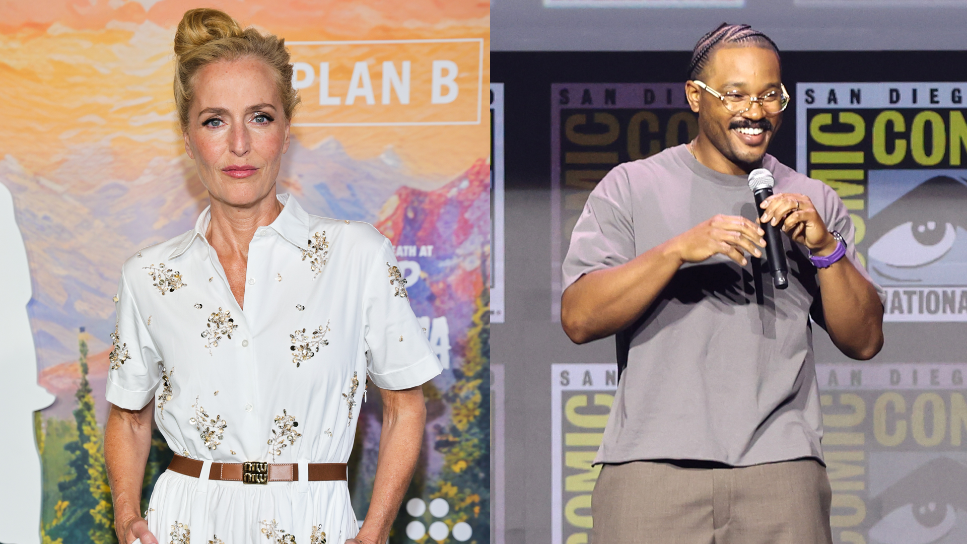 (L-R) Gillian Anderson and Ryan Coogler.
