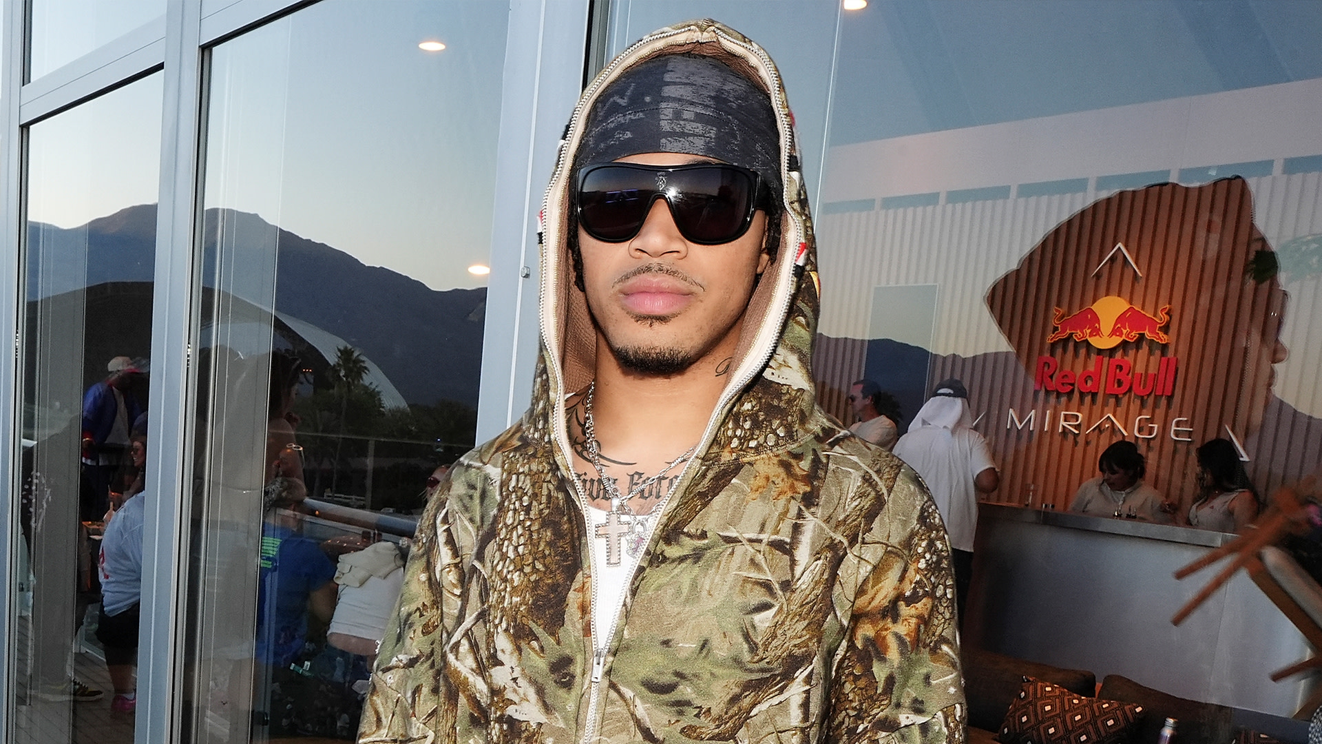 PlaqueBoyMax visits Red Bull Mirage during Coachella Valley Music and Arts Festival at Empire Polo Club on April 11, 2026 in Indio, California.