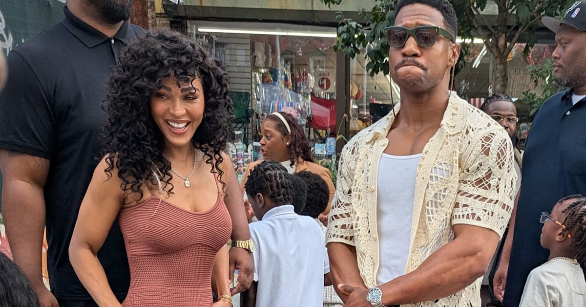Cover art for Meagan Good Happy with Jonathan Majors