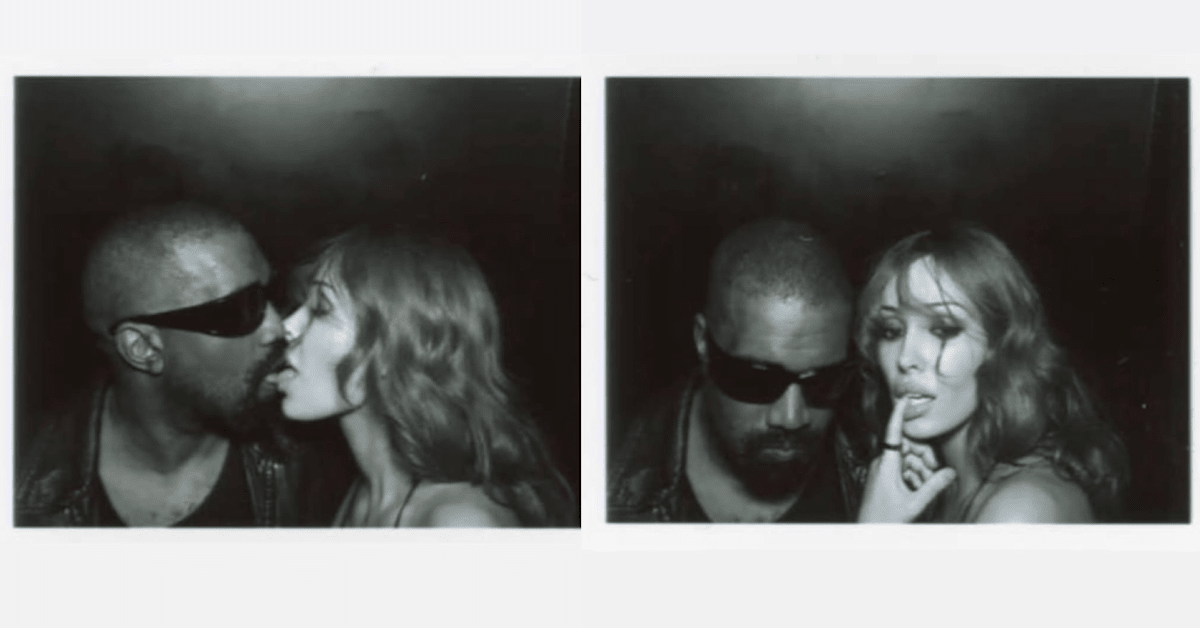 Bianca Censori Posts Photo Booth Makeout Pics With Husband Kanye West