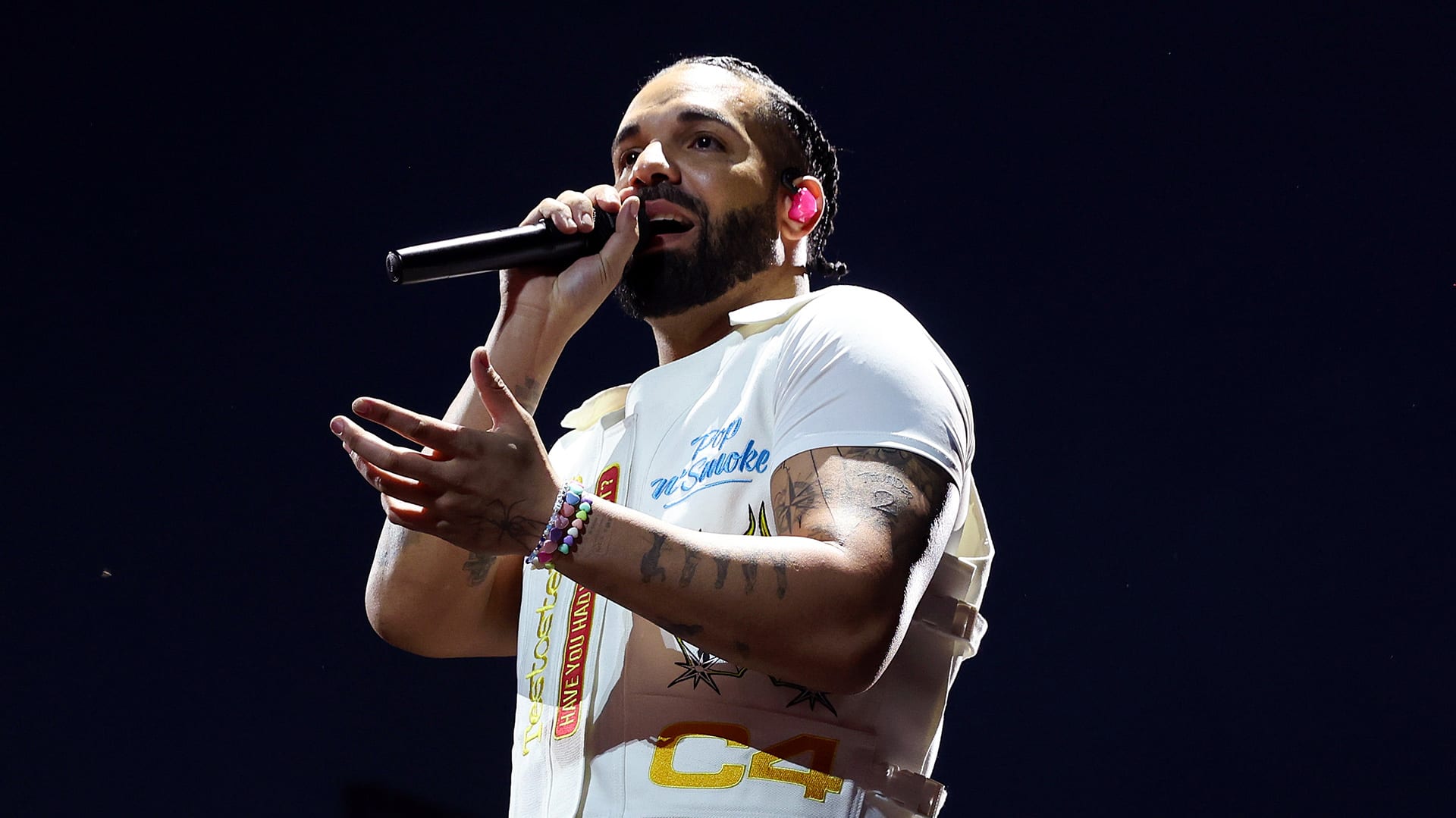Drake performs live on stage during day one of Wireless Festival 2025 at Finsbury Park on July 11, 2025 in London, England. Drake is headlining an unprecedented all three nights of Wireless Festival. 