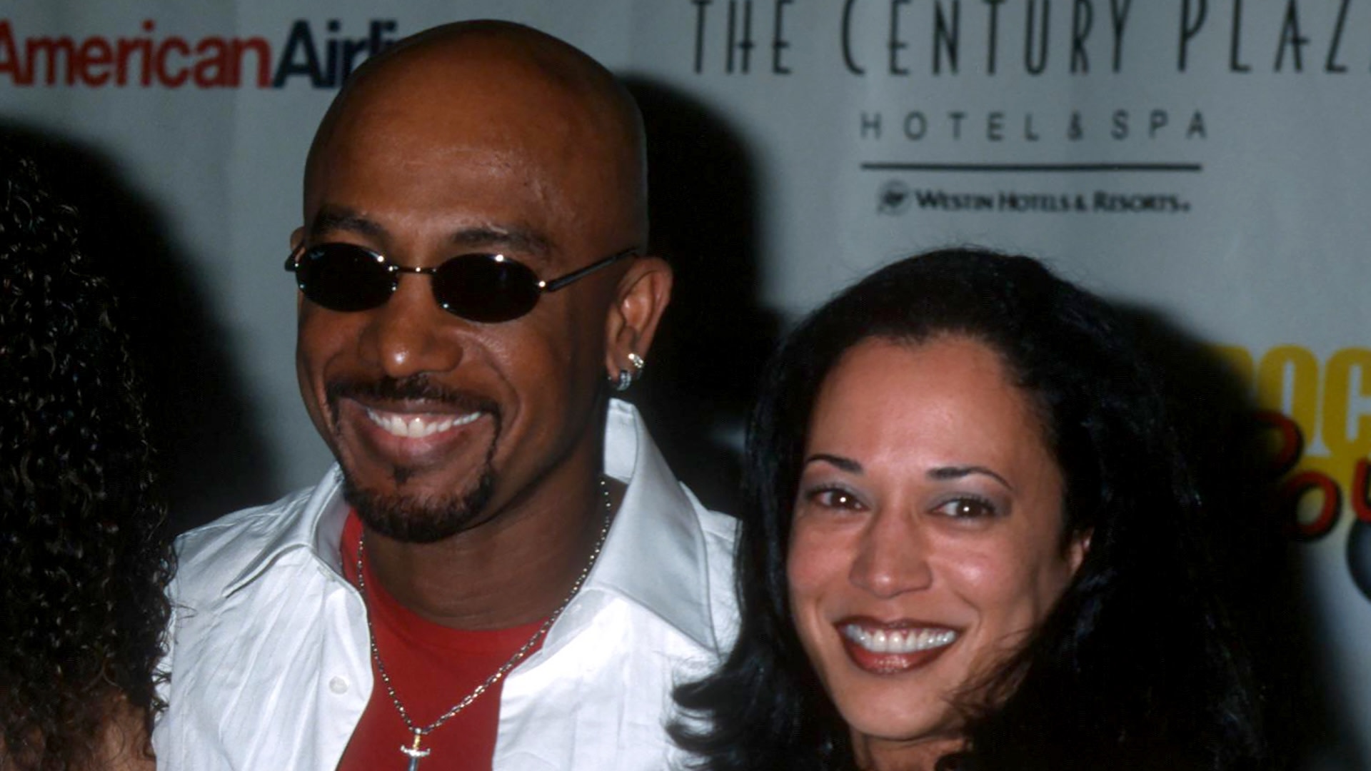 Ashley Williams, Montel Williams and Kamala Harris attend Eighth Annual Race To Erase Multiple Sclerosis Benefit at the Century Plaza Hotel in Century City, California on May 18, 2001.