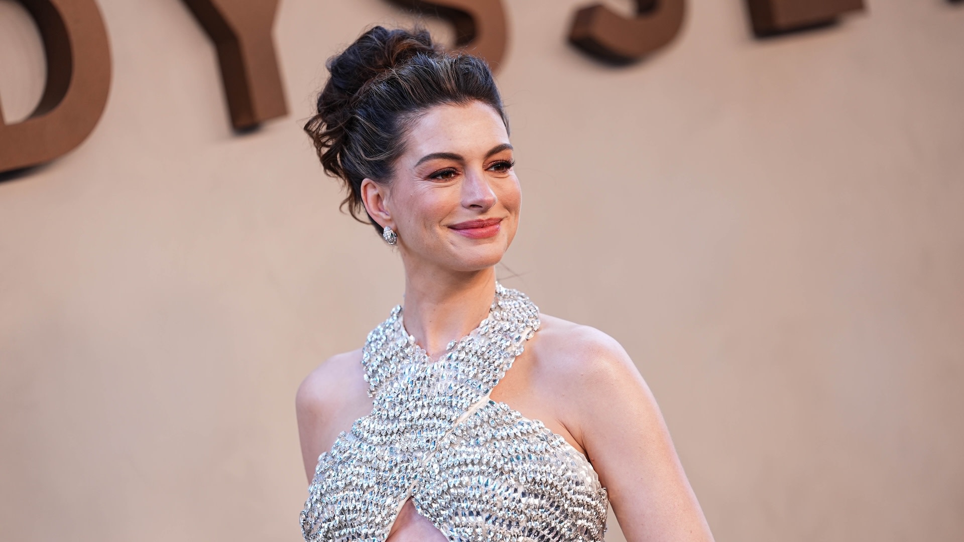 NEW YORK, NEW YORK - JULY 14: Anne Hathaway attends "The Odyssey" New York premiere at AMC Lincoln Square Theater on July 14, 2026 in New York City.