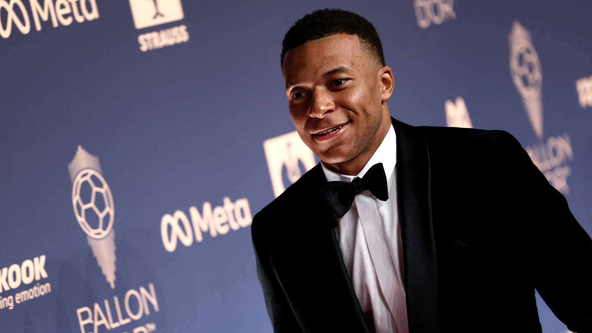 France and Real Madrid forward Kylian Mbappe arrives to attend the 2026 Ballon d'Or France Football award ceremony at the Palladium Theatre in London on October 26, 2026.
