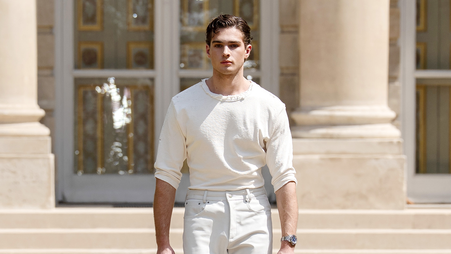 Clavicular walks the runway during the 424 Menswear Spring/Summer 2027 show as part of Paris Fashion Week on June 23, 2026 in Paris, France. 