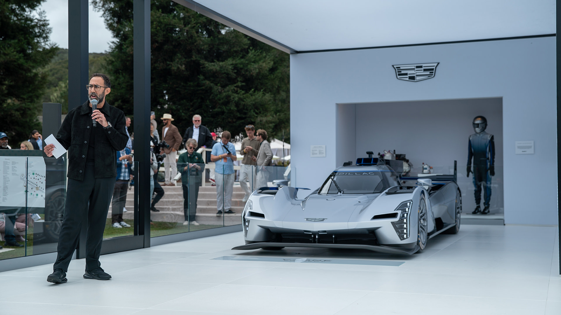Cardillac unveils the V-One Concept car during Monterey Car Week.