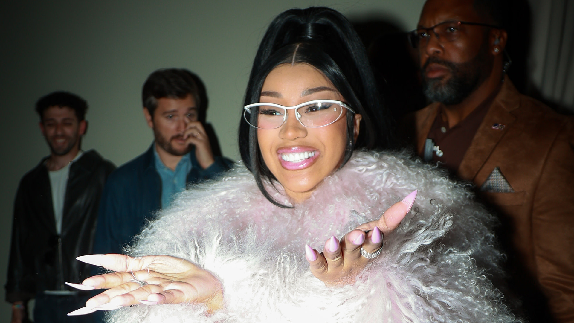 Cardi B is seen on September 25, 2026 in Milan, Italy.