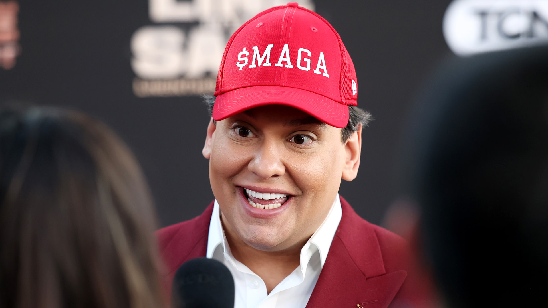 George Santos attends the world premiere of James O'Keefe's debut film "Line In The Sand" at Regal Edwards Big Newport & RPX on October 08, 2024 in Newport Beach, California.