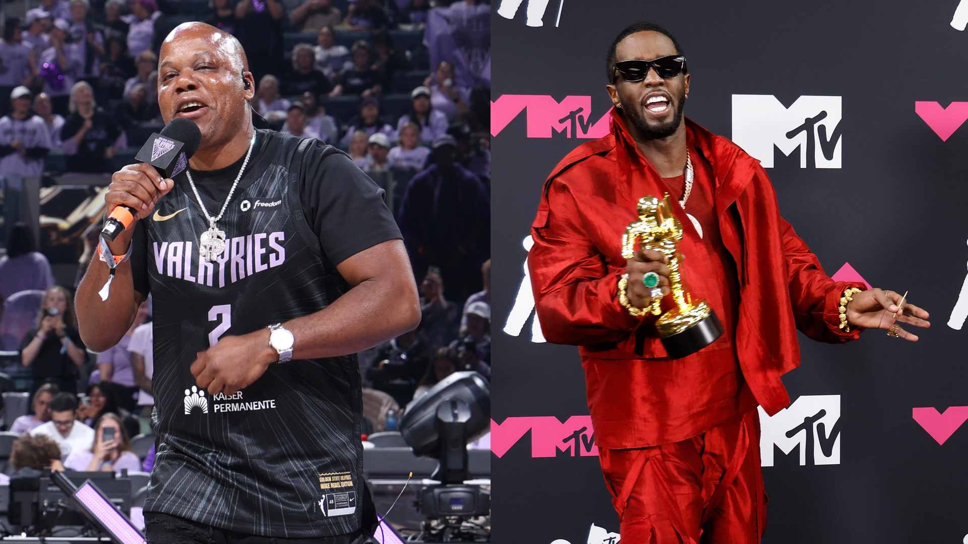 SAN FRANCISCO, CA - SEPTEMBER 27: Rapper Too Short performs at halftime during the game between the Dallas Wings and the Golden State Valkyries during Round One Game One of the 2026 WNBA Playoffs on September 27, 2026 at Chase Center in San Francisco, California. 

NEWARK, NEW JERSEY - SEPTEMBER 12: Sean Combs and King Combs pose in the press room at the 2023 MTV Video Music Awards at Prudential Center on September 12, 2023 in Newark, New Jersey.